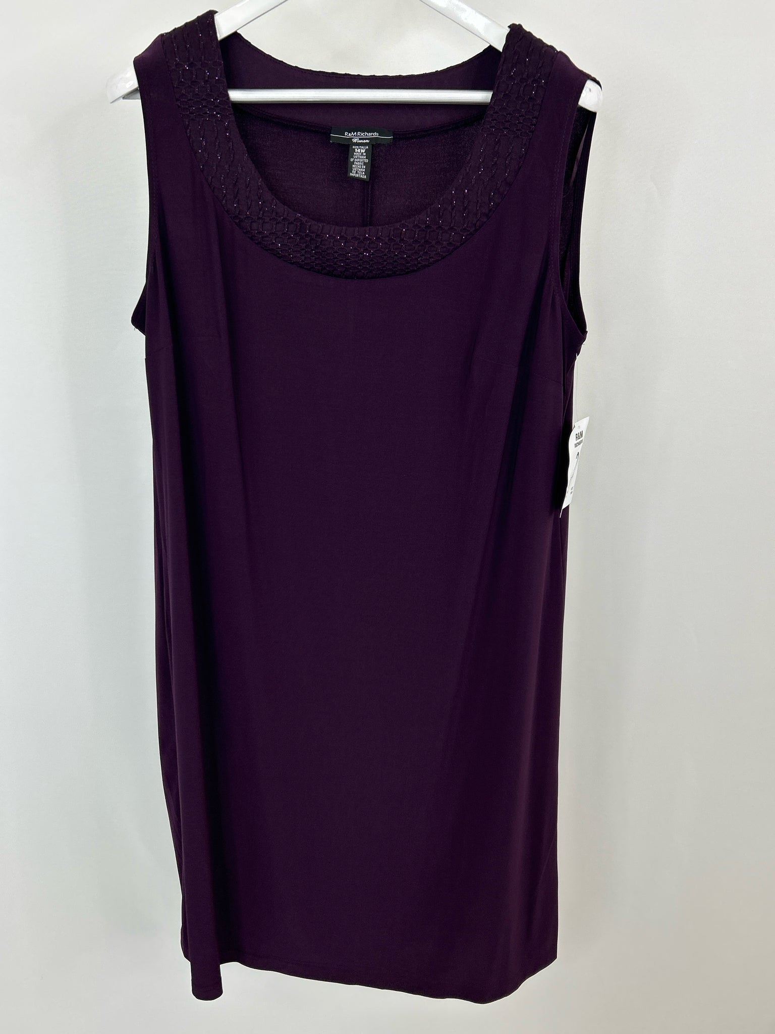 R & M RICHARDS Size 14W Plum Women 2-Piece w/dress