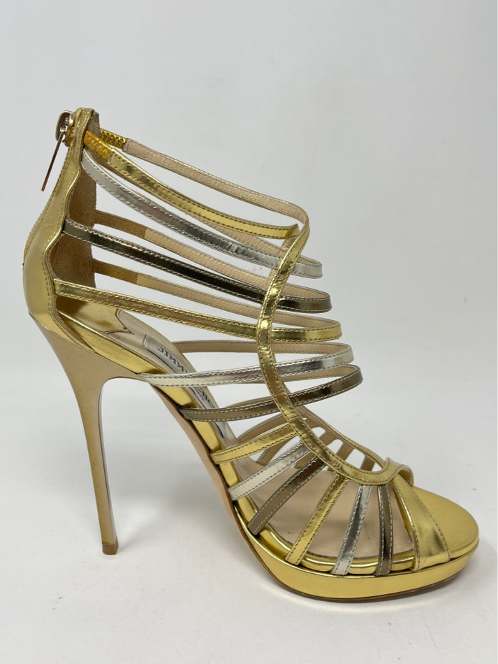 JIMMY CHOO Women Size 6 GOLD AND SILVER Pumps