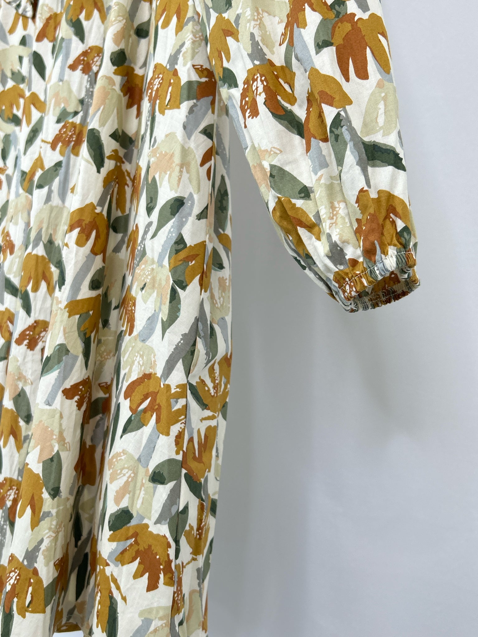 Meet Me In Santorini Size S Green Print Women Dress