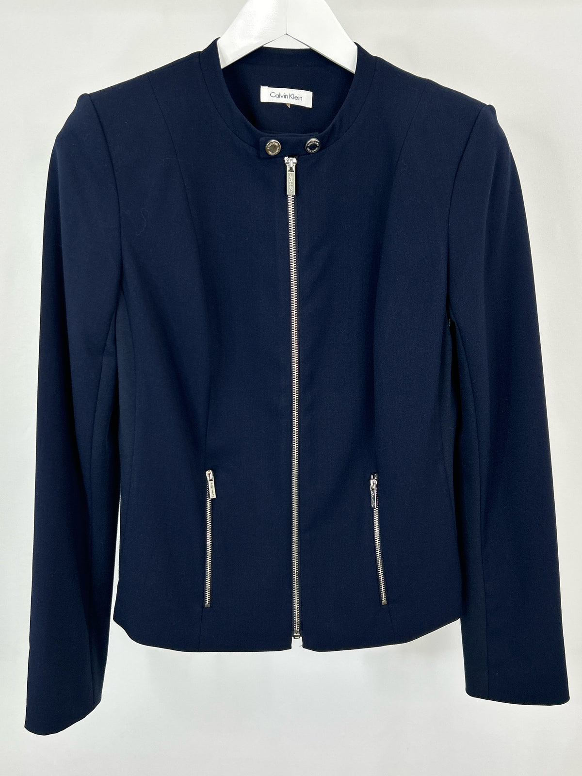 CALVIN KLEIN Size S Navy Women Jacket