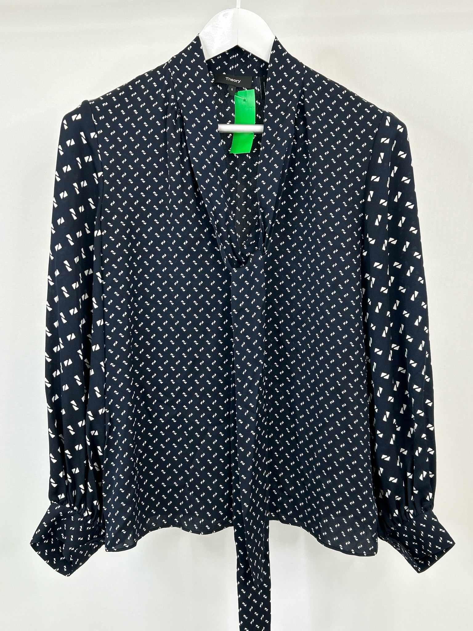 THEORY Size S Black Print Women Top
