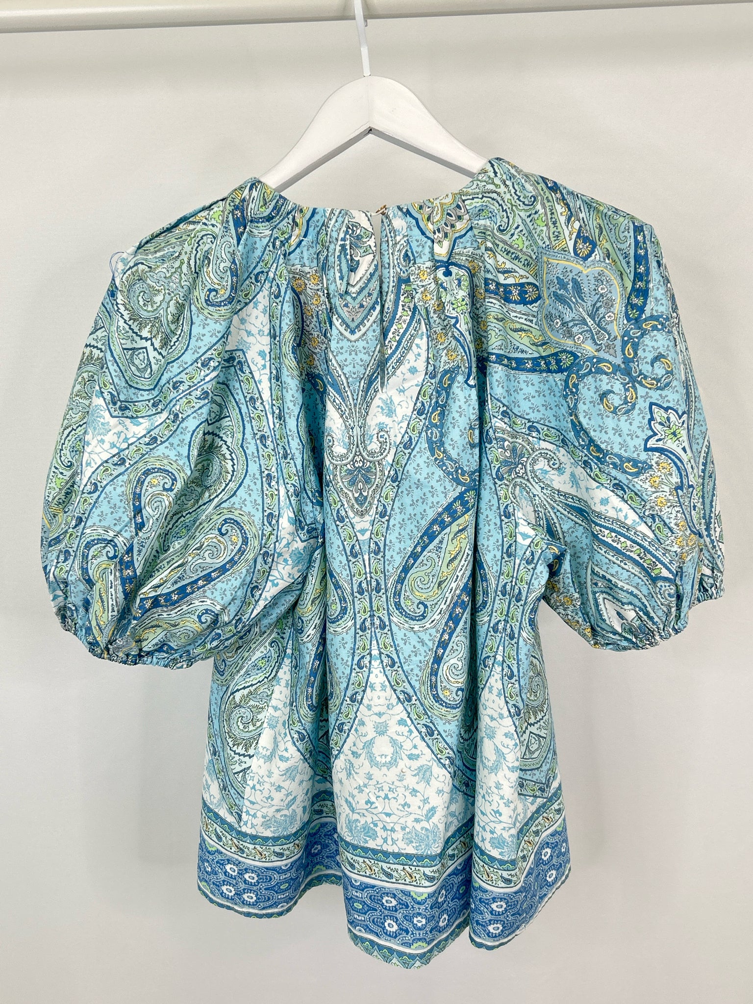 TYLER BOE Size M Blue Print Women Blouse