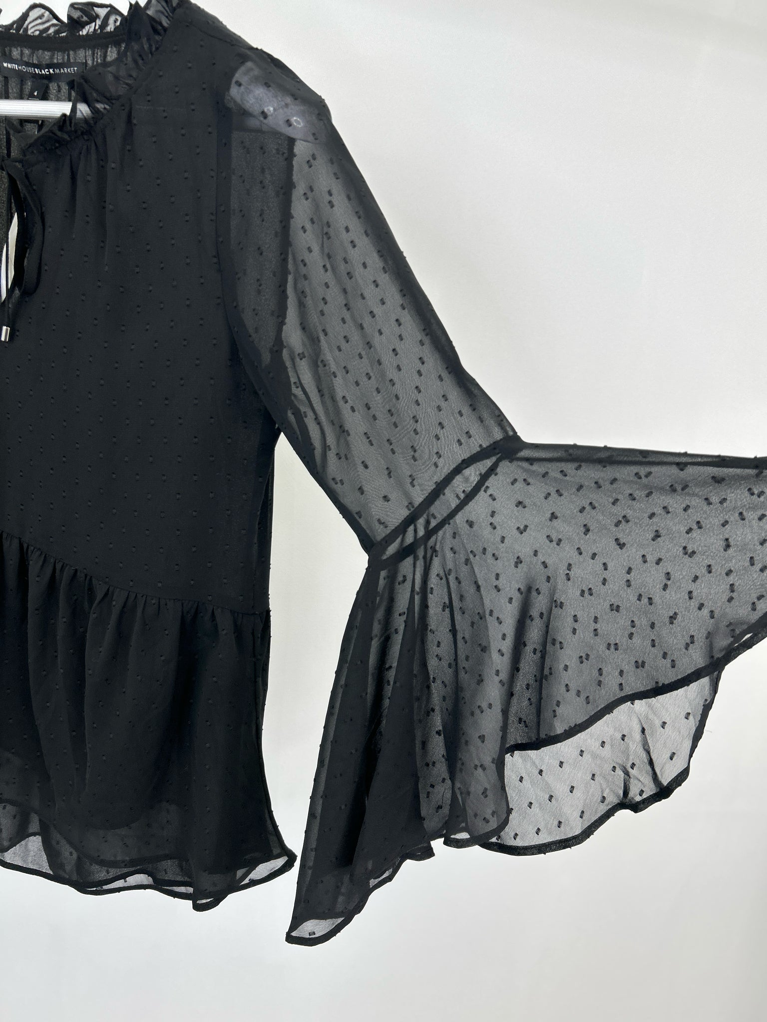 White House Black Market Size 4 Black Women Top