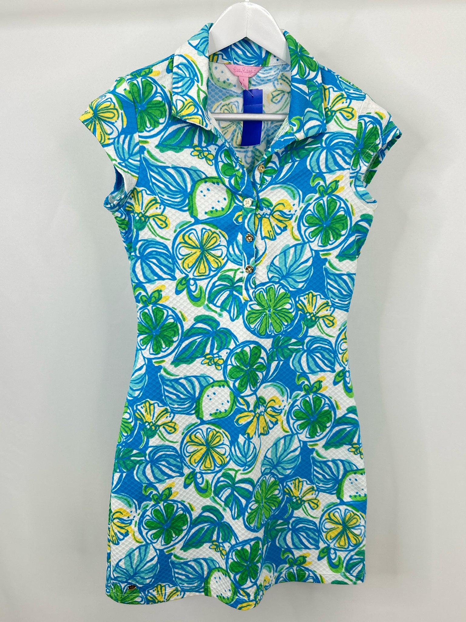 LILLY PULITZER Size S Blue Print Women Dress