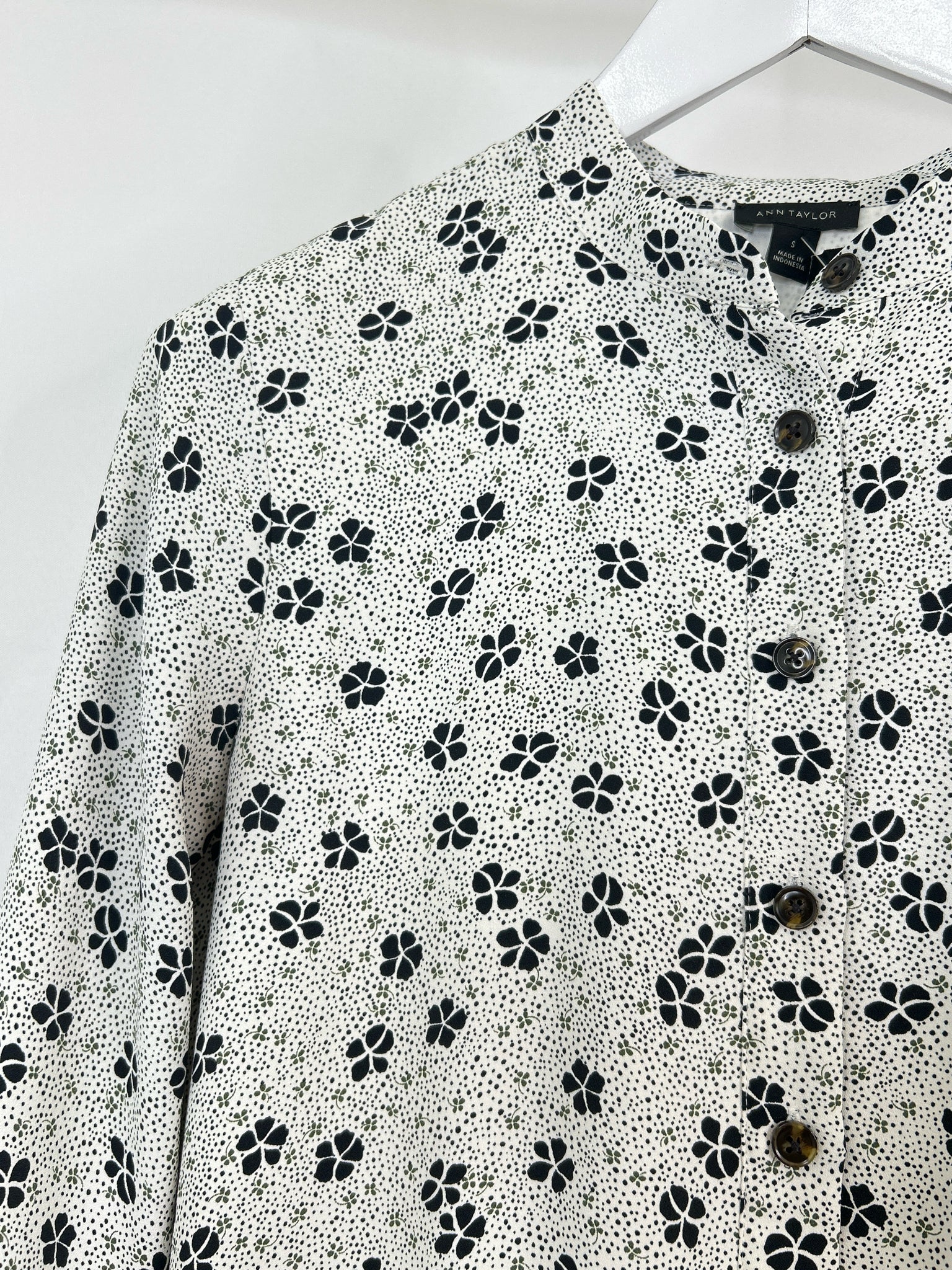 ANN TAYLOR Size S White & Black Women Dress