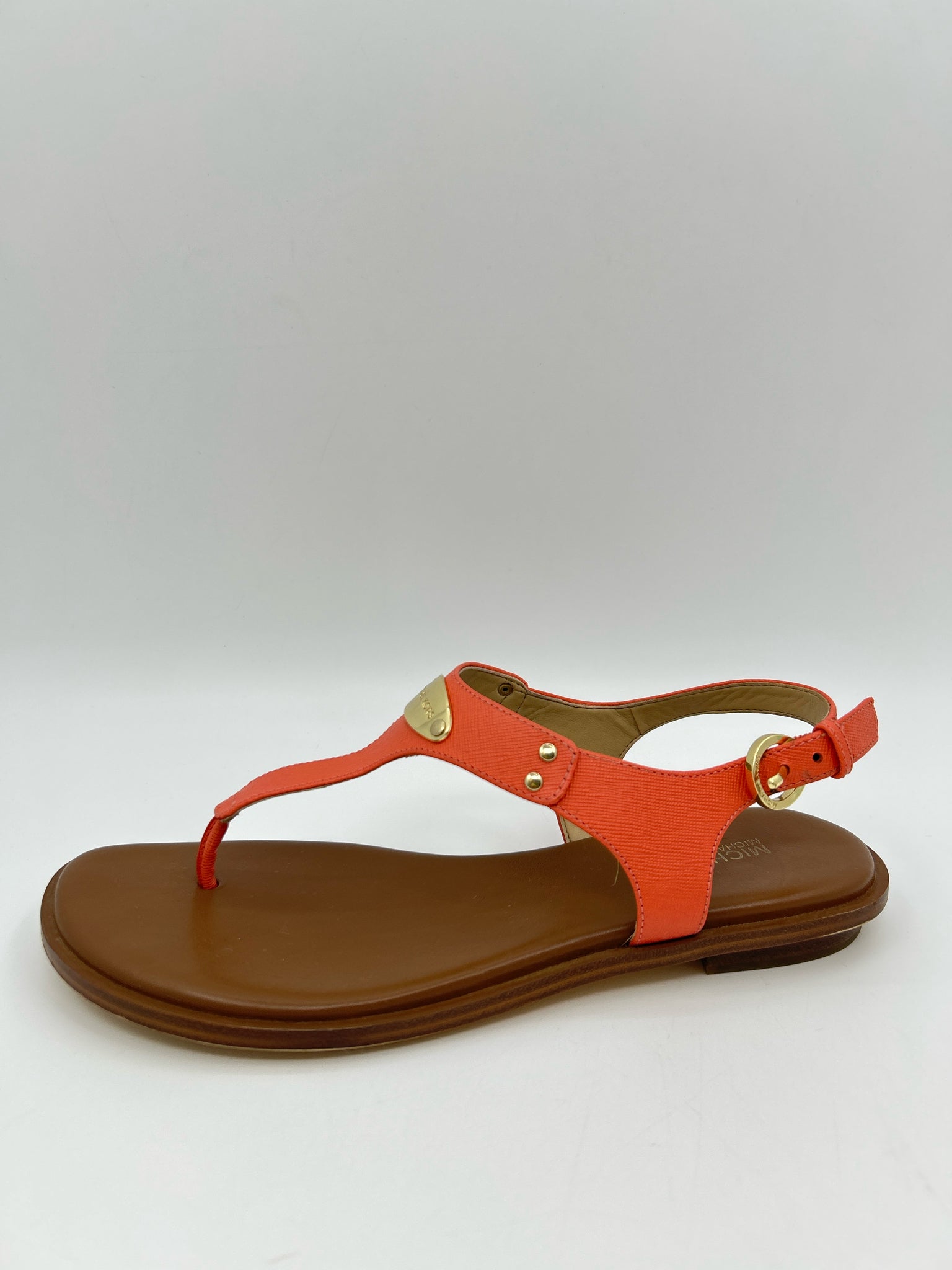 MICHAEL MICHAEL KORS Size 8M Coral & Brown Women Sandal