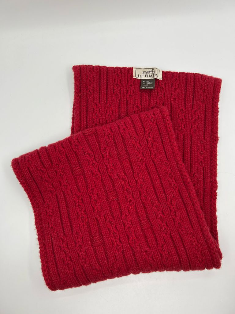 HERMES One Size Red Women Scarf