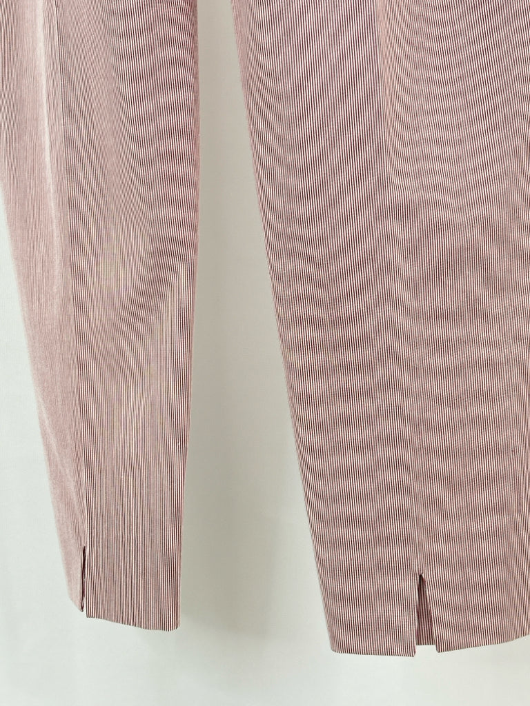 PIAZZA SEMPIONE Size 42 Red Striped Women's Pants