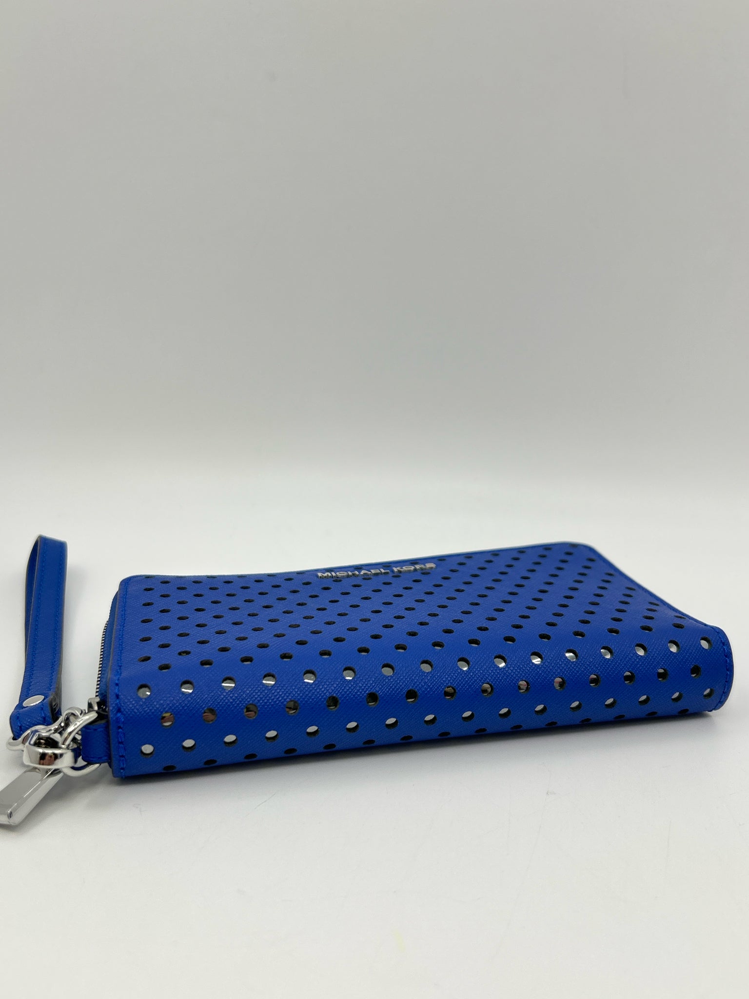 MICHAEL KORS Blue and Silver Women Wristlet