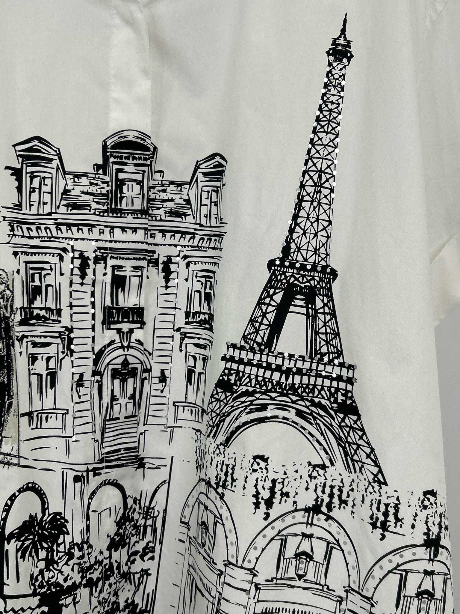 KARL LAGERFELD Size 1X White and black Women Shirt