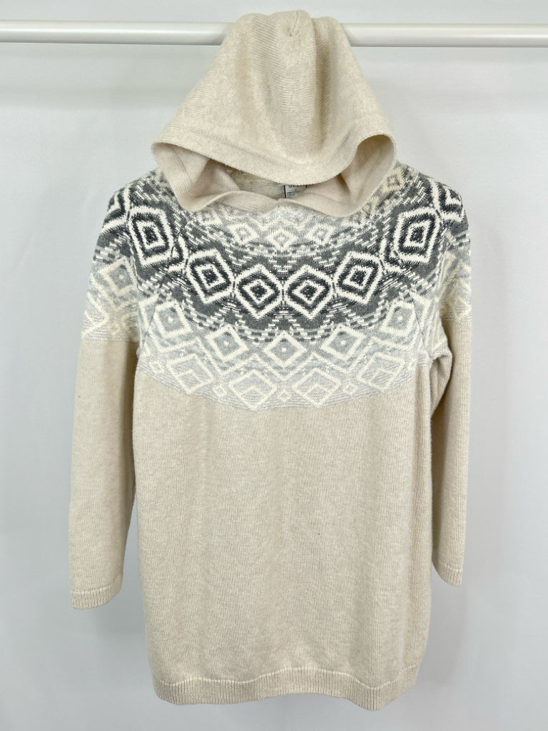 J JILL Women Size L cream and gray Sweater