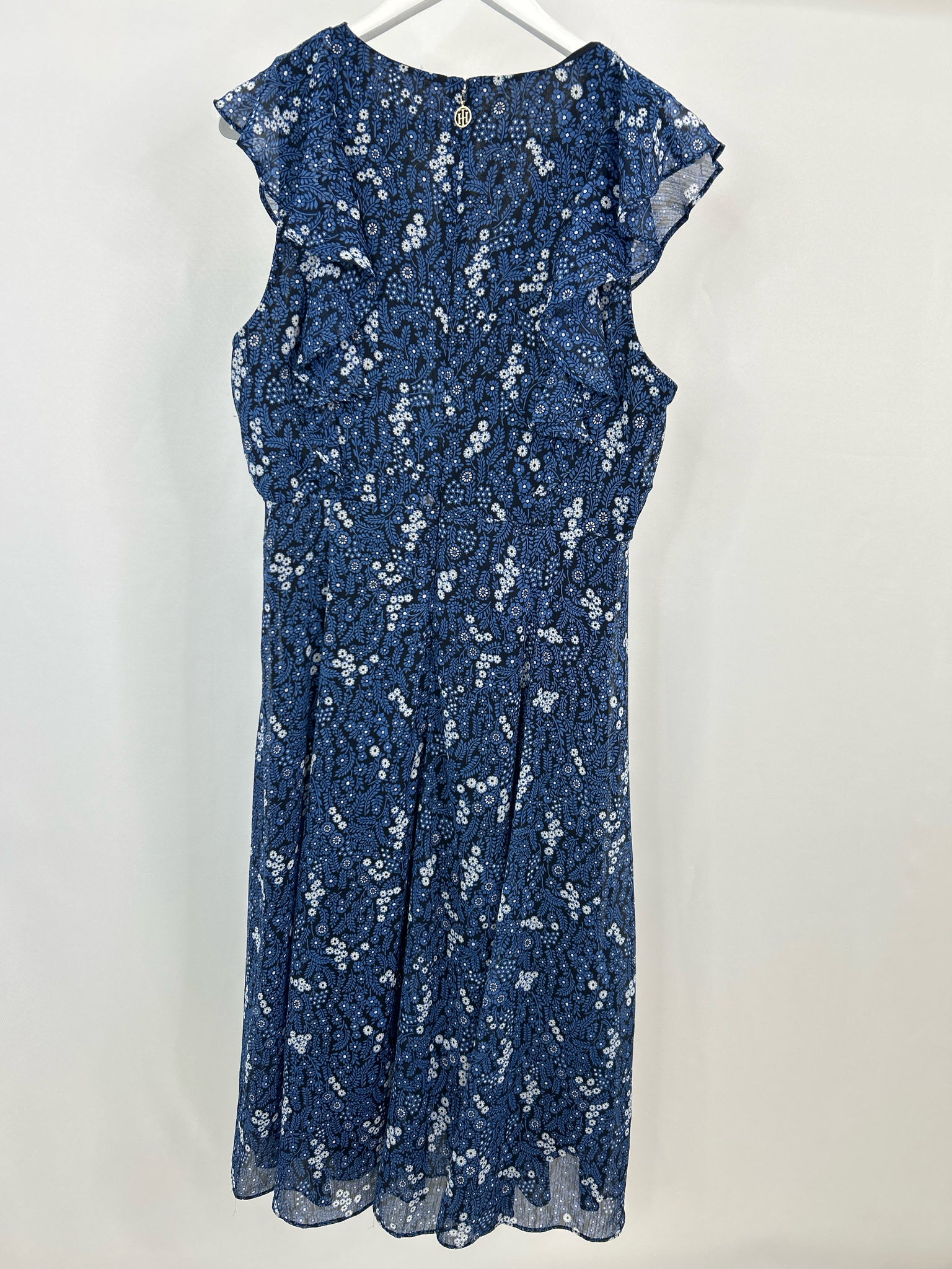TOMMY HILFIGER Size 16 Blue floral Women Dress
