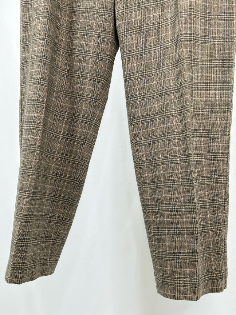 TALBOTS Women Size 12 Beige & Black Pants