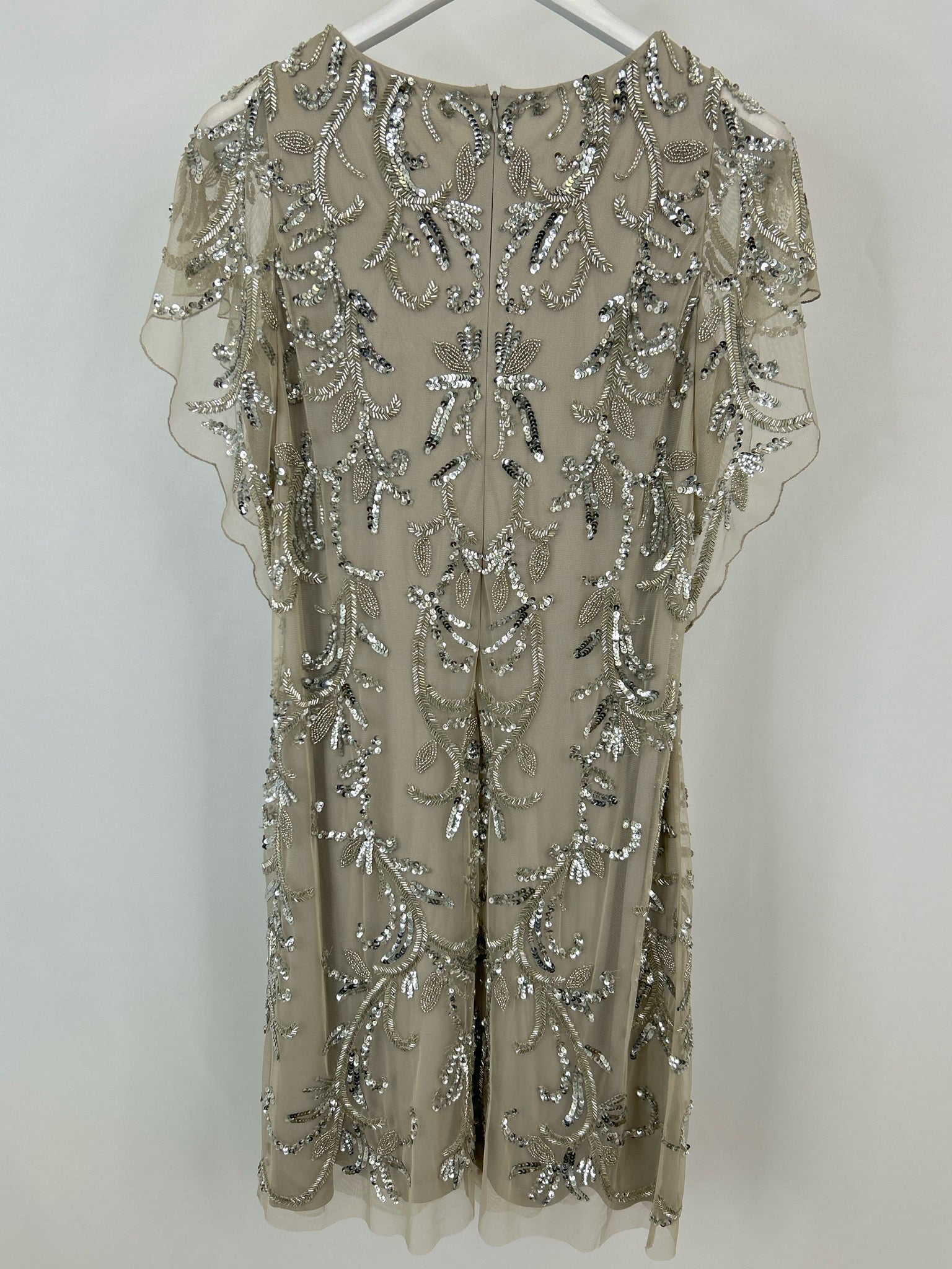 JOHNNY WAS Size 10 Grey and Silver Women Dress