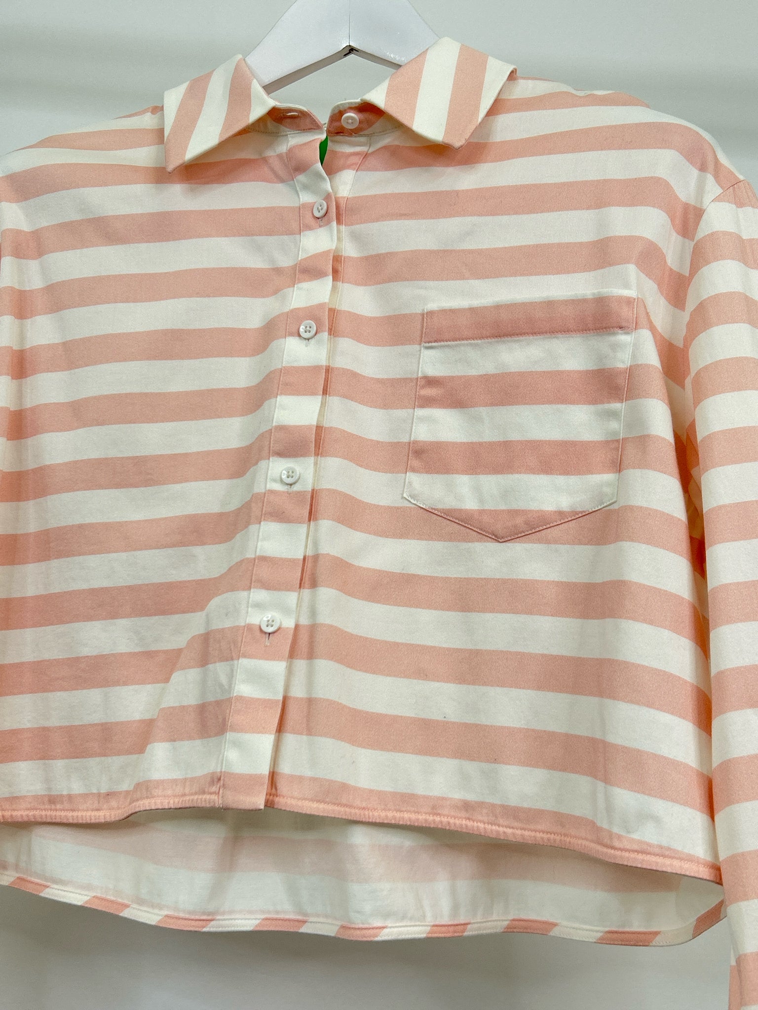 ALICE + OLIVIA Size S Pink Striped Women Shirt