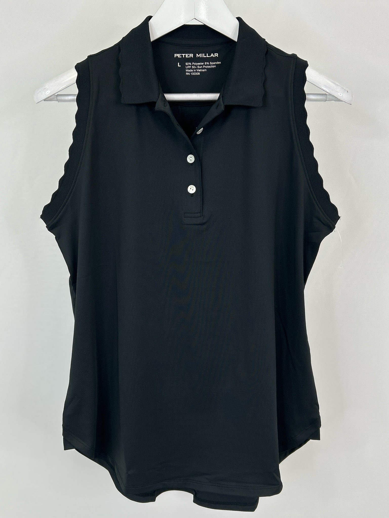 PETER MILLAR NWT Size L Black Women Workout Top