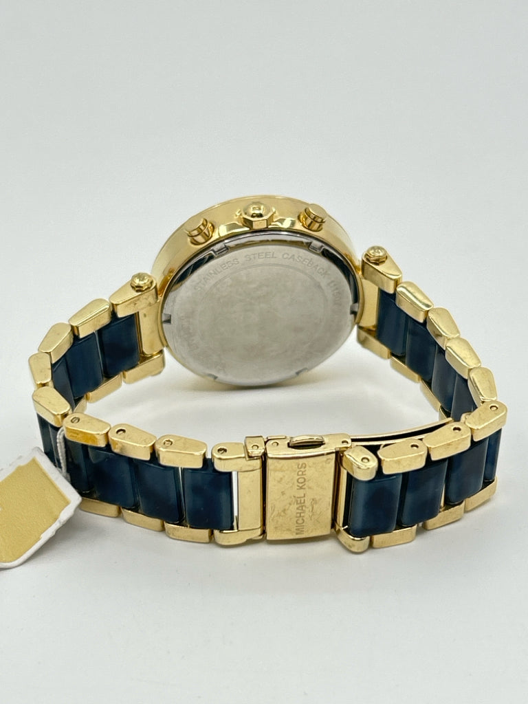 MICHAEL KORS blue and gold NWT Watch