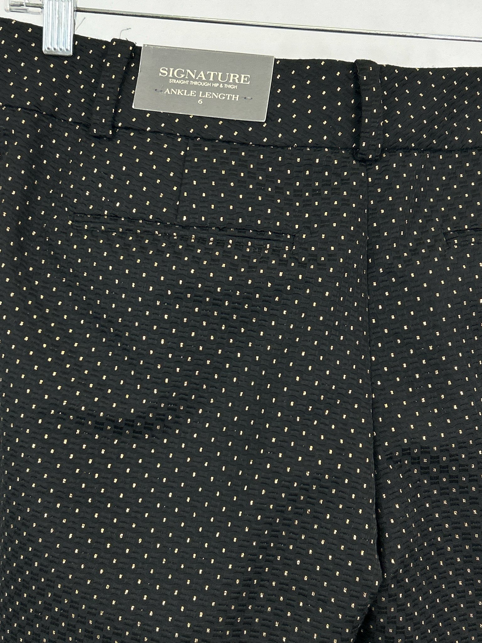 ANN TAYLOR NWT Size 6 BLACK & GOLD Women Pants