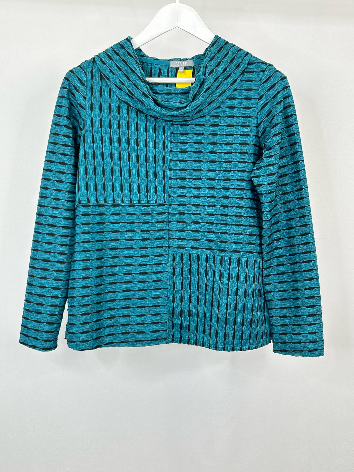 HABITAT Size S TEAL AND BLACK Women Top