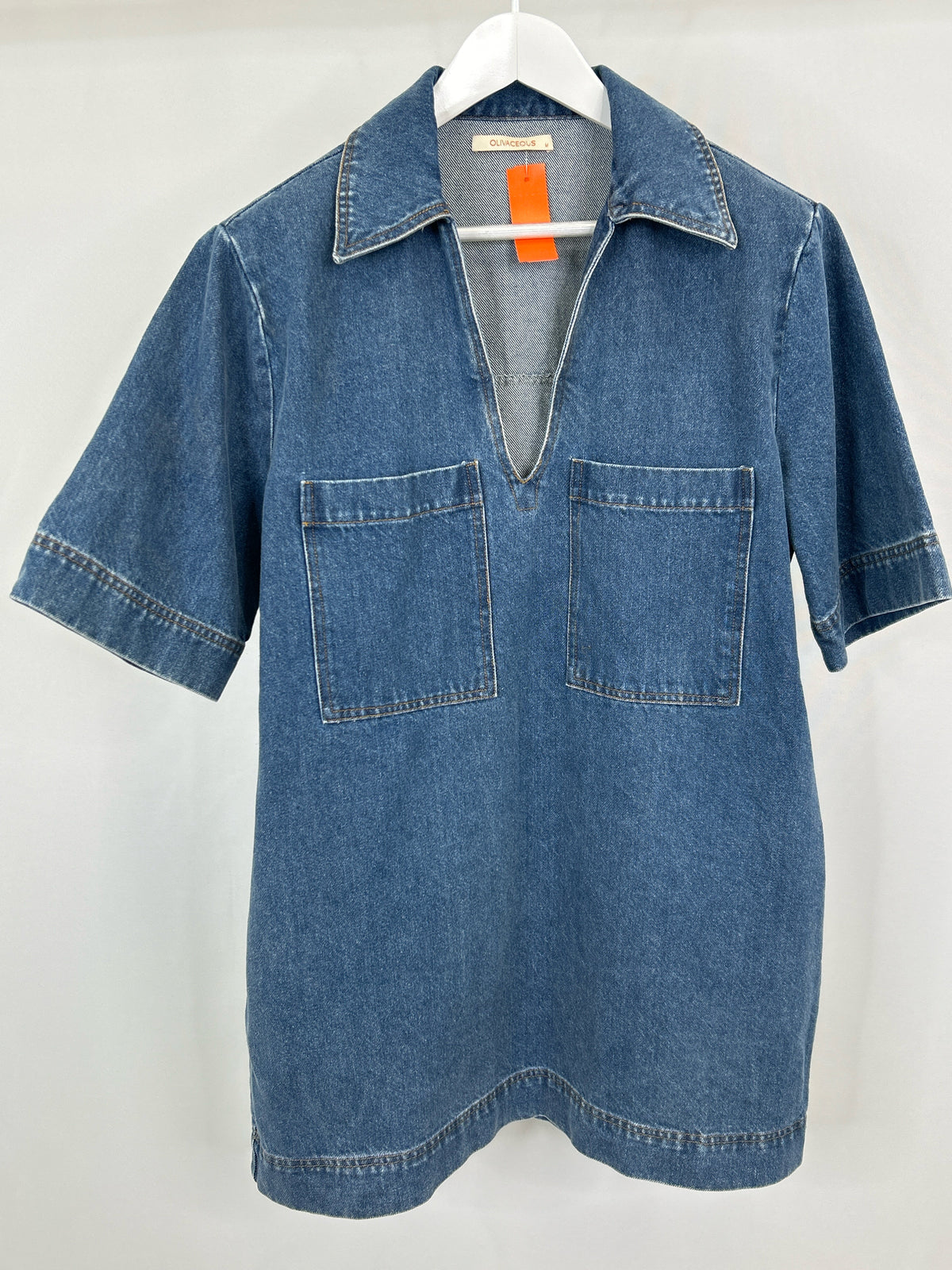 OLIVACEOUS Size M BLUE DENIM Women Dress