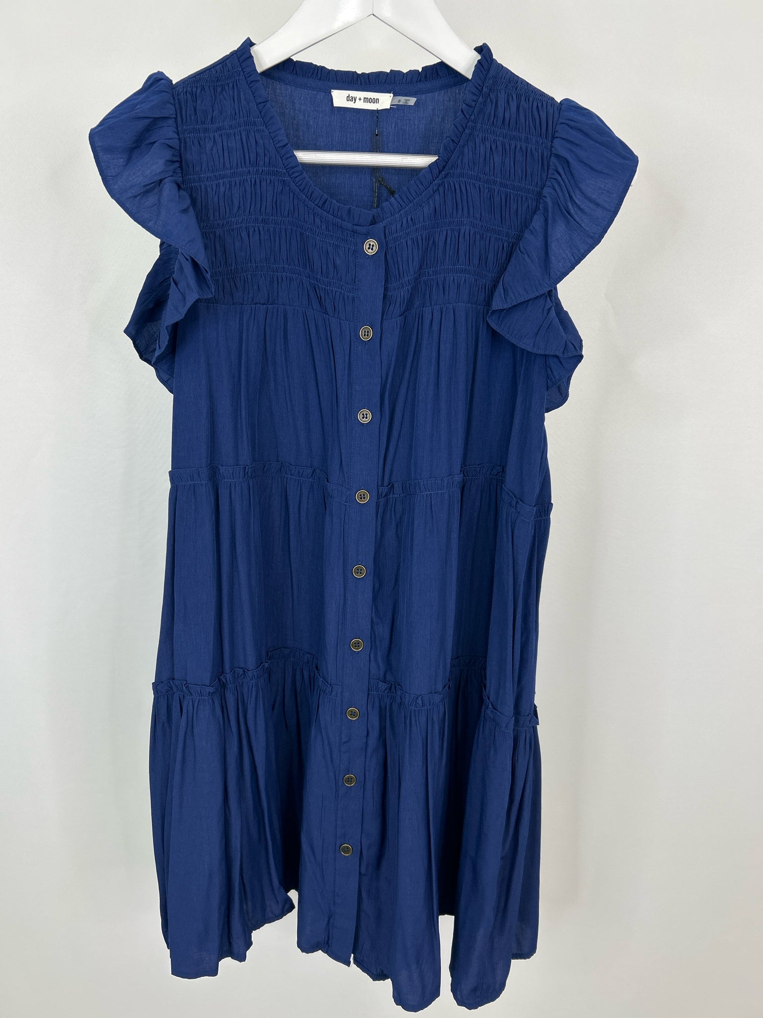 DAY + MOON Size S Blue Women Dress