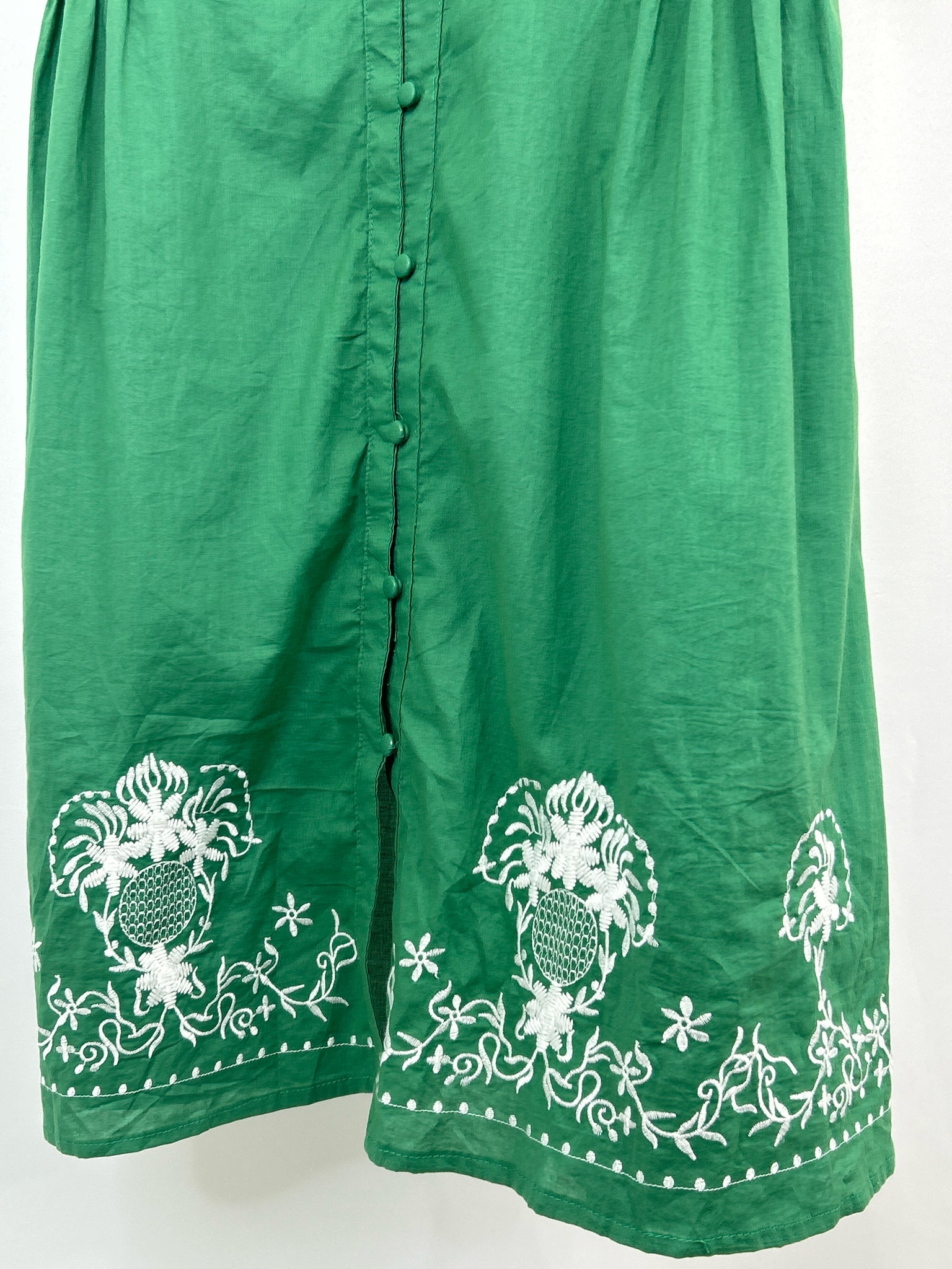 SUNNY GIRL Size 4X GREEN AND WHITE Women Dress