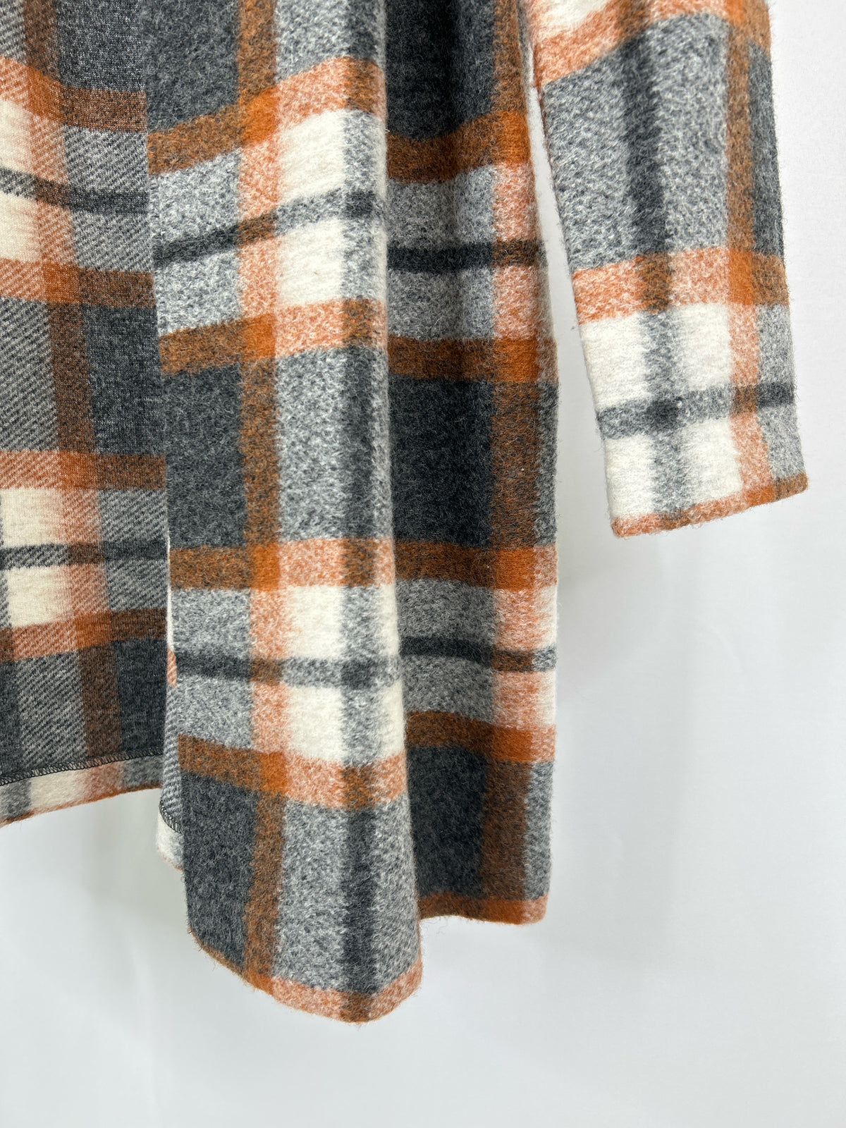 MAX STUDIO Size L GRAY PLAID Women Jacket