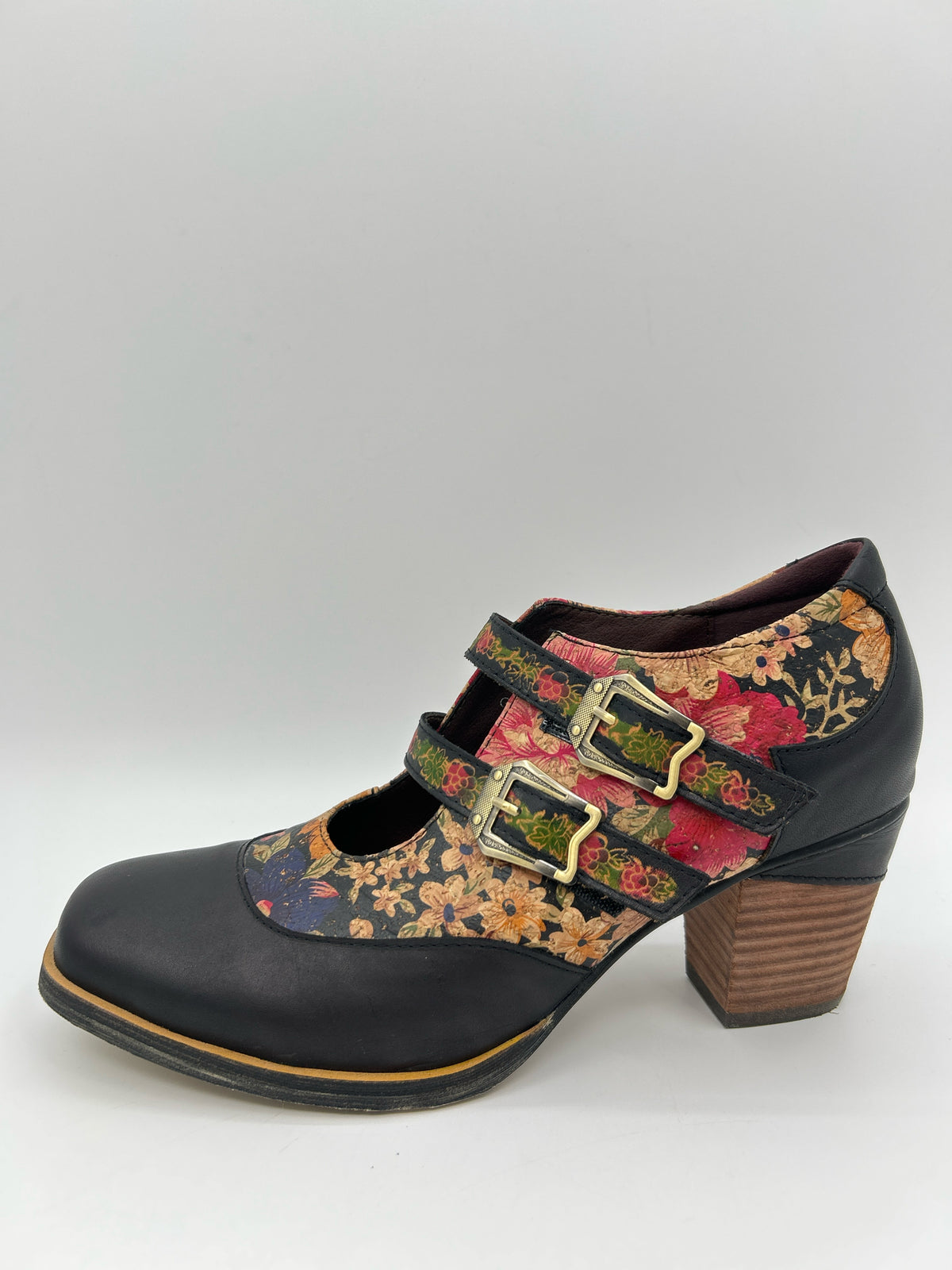 L'ARTISTE Size 8M Brown floral Women Booties