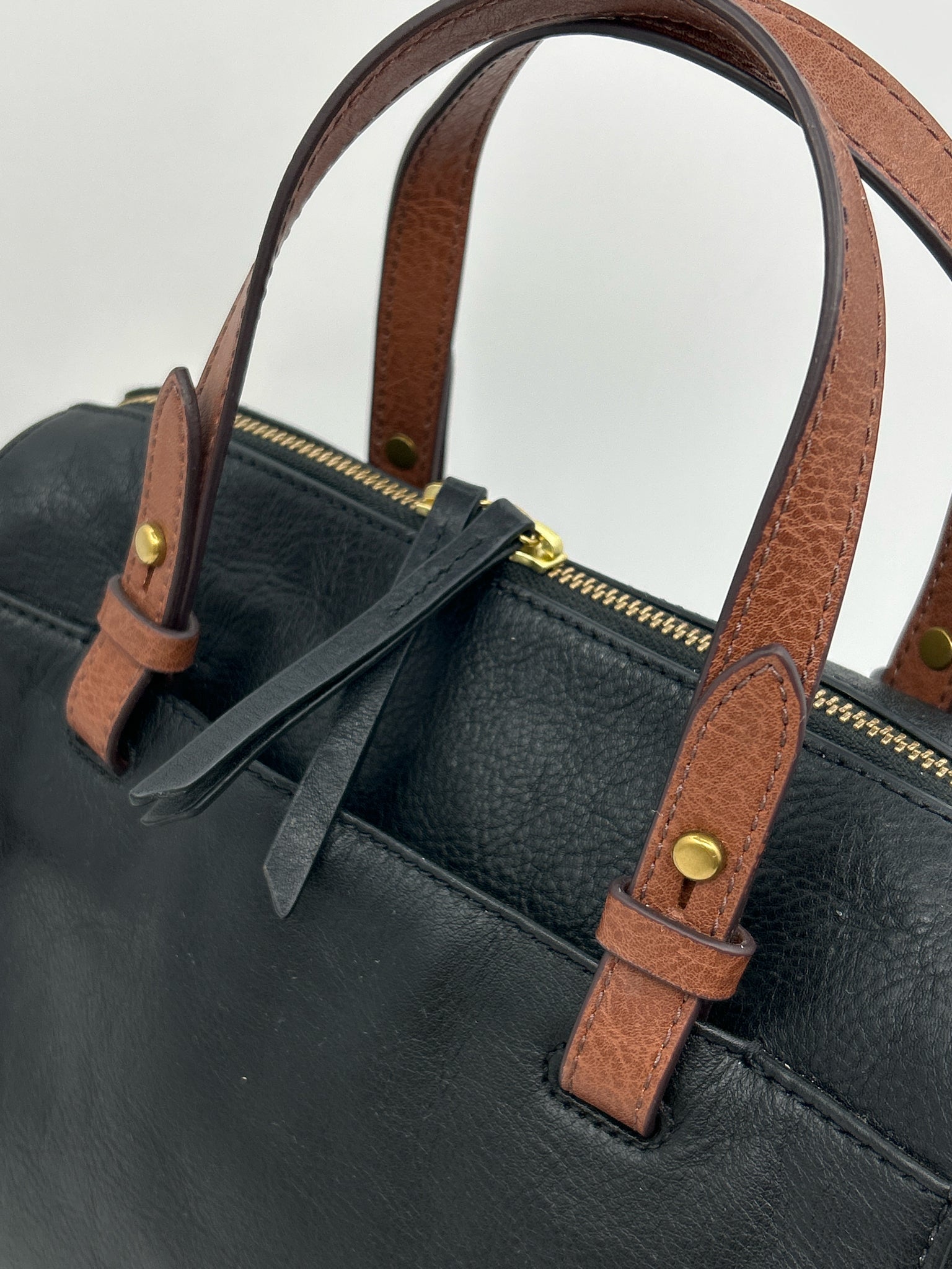 FOSSIL BLACK AND TAN Women Purse