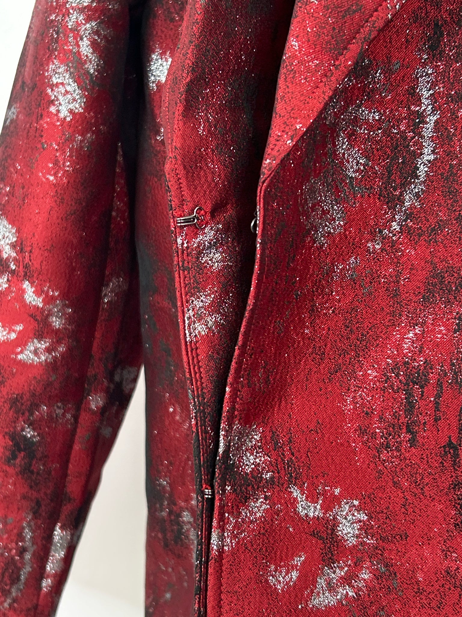 CHICO'S Size 12 Red and Black Women Jacket