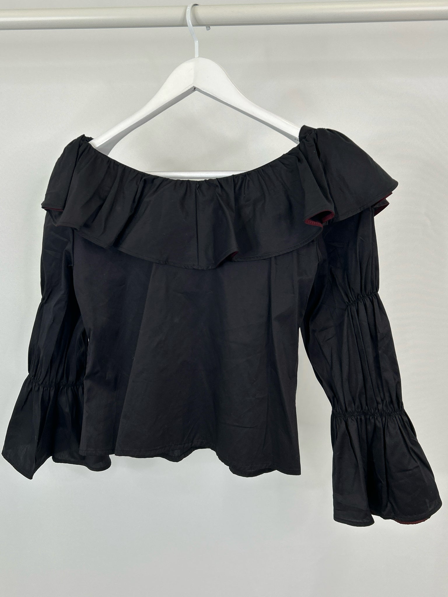 Harshman Size XS Black Women Blouse NWT