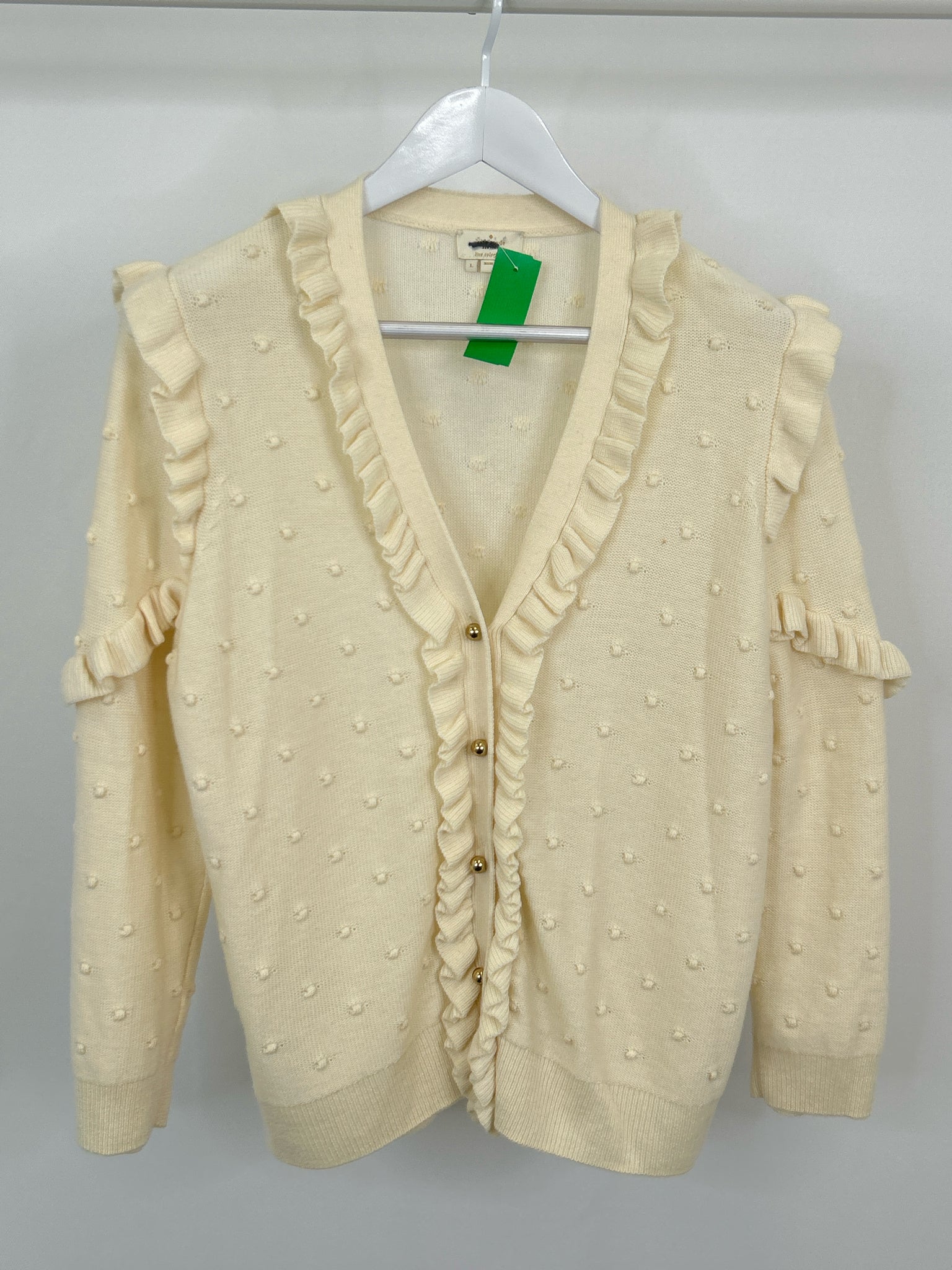 KATE SPADE Size L Cream Women Cardigan
