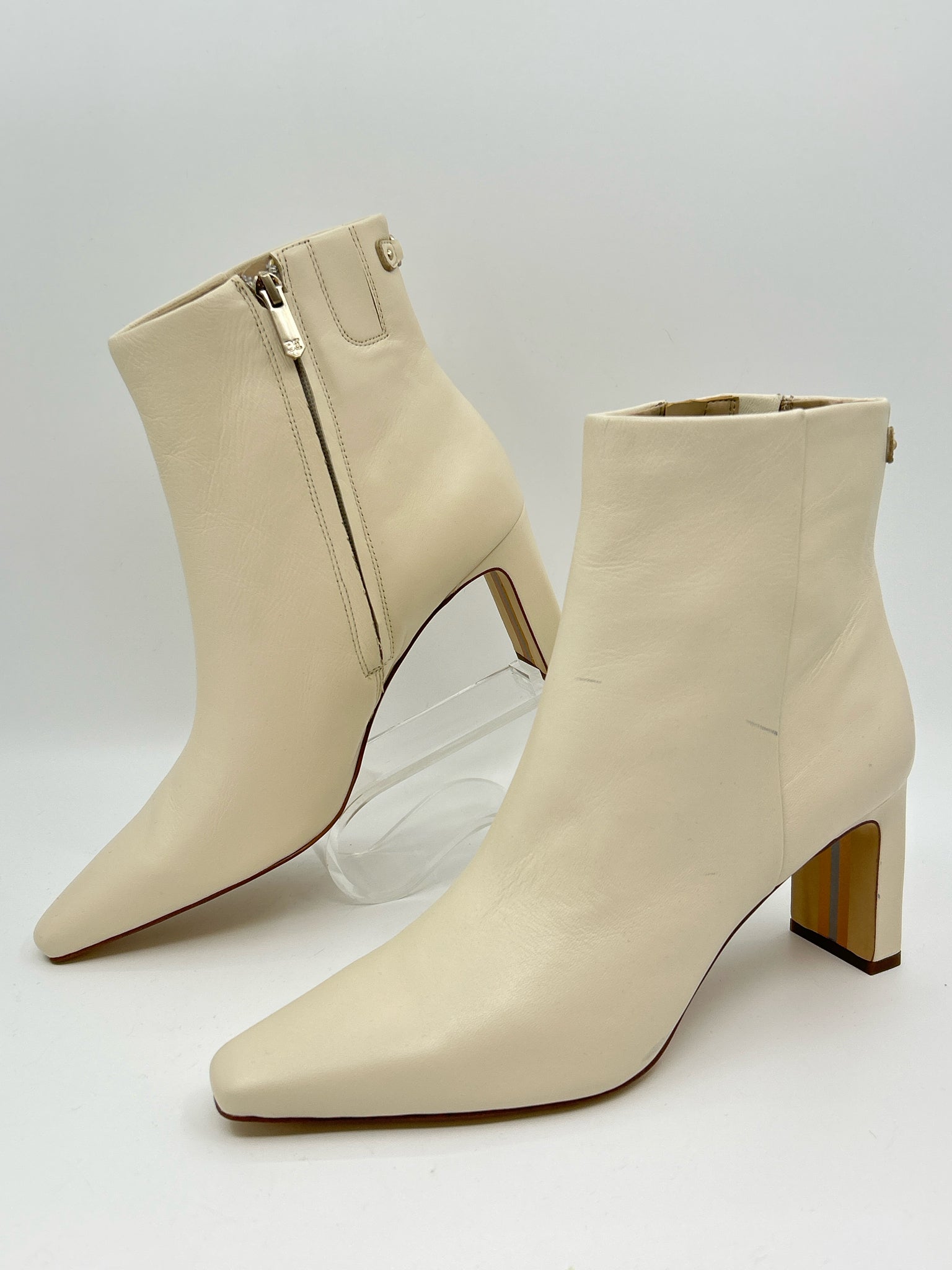 SAM EDELMAN Size 10M Ivory Women Booties