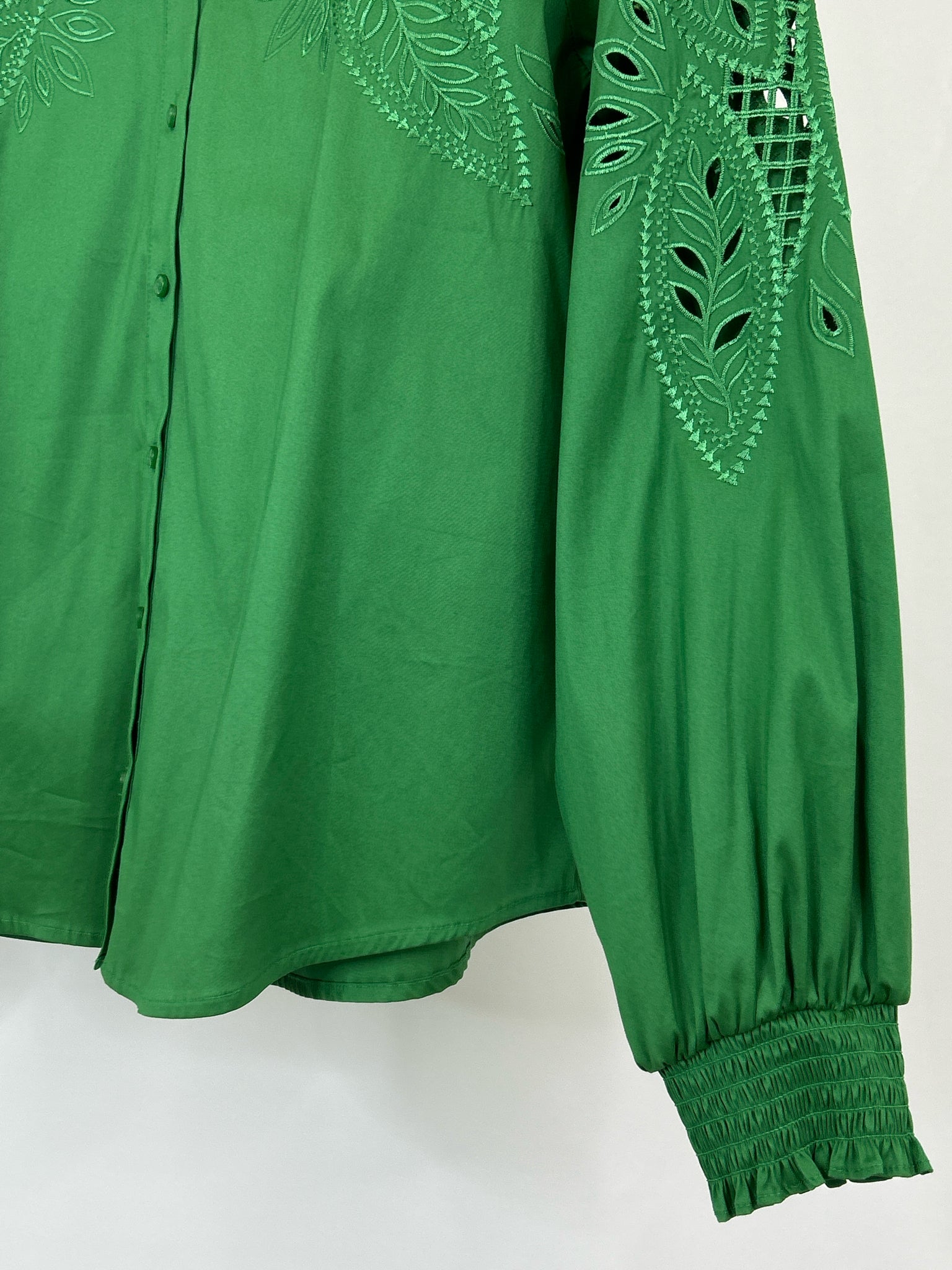 White House Black Market Size 12 Green Women Shirt