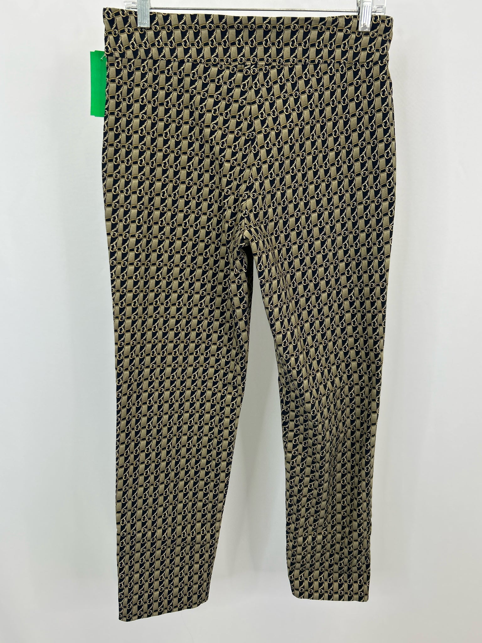 KRAZY LARRY Size 10 Black Print Women Pants