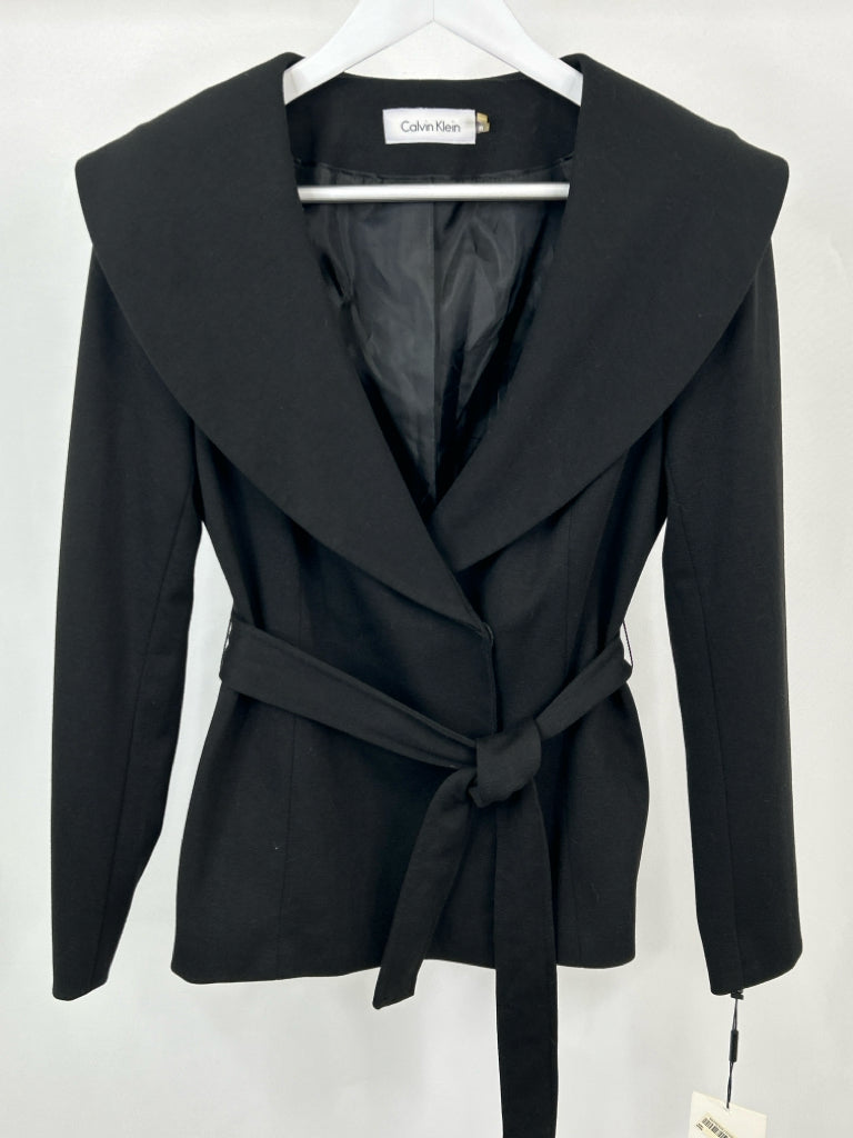 CALVIN KLEIN Women Size 8 Black Jacket