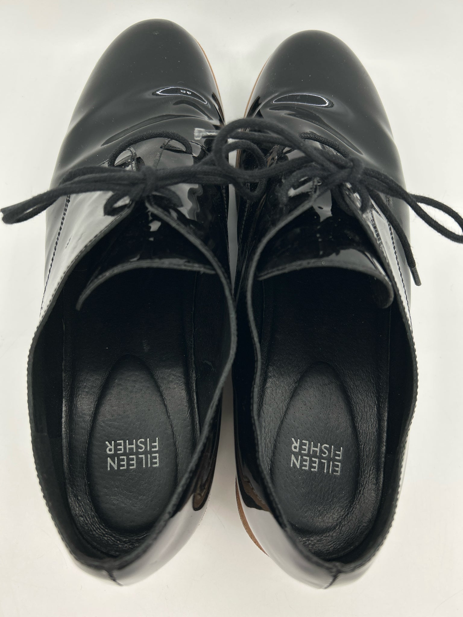 EILEEN FISHER Size 11 Black Patent Women Loafer