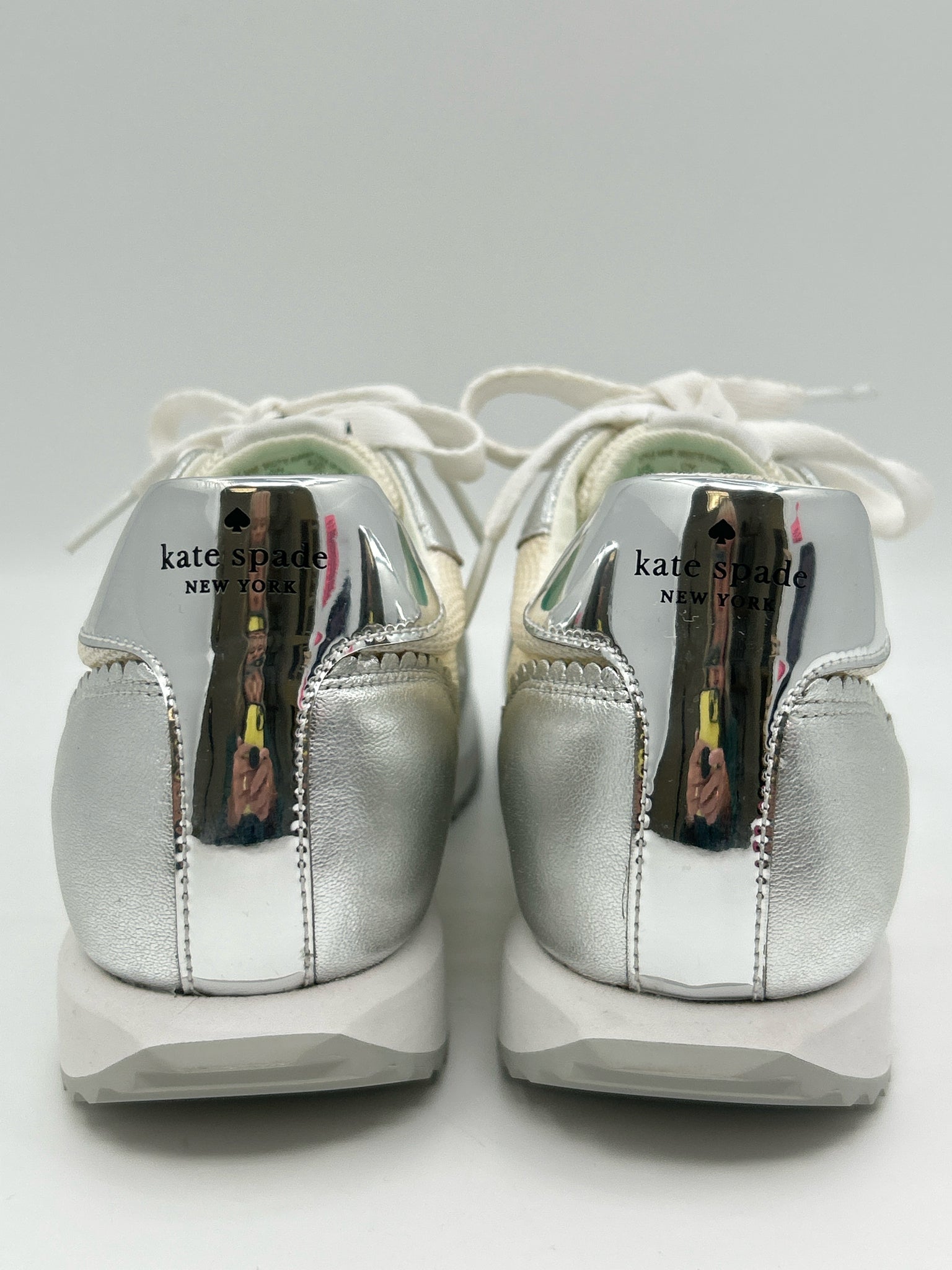 KATE SPADE Size 9.5B Cream and Metallic Women Sneakers