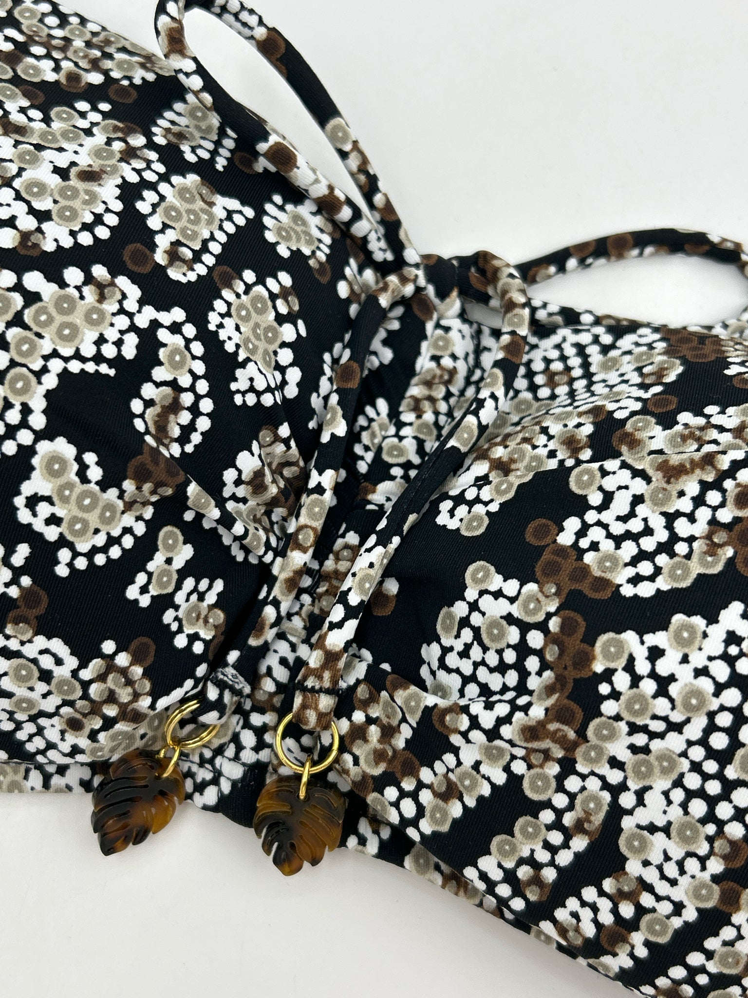 TOMMY BAHAMA Size M Black Print Women Bathing Suit