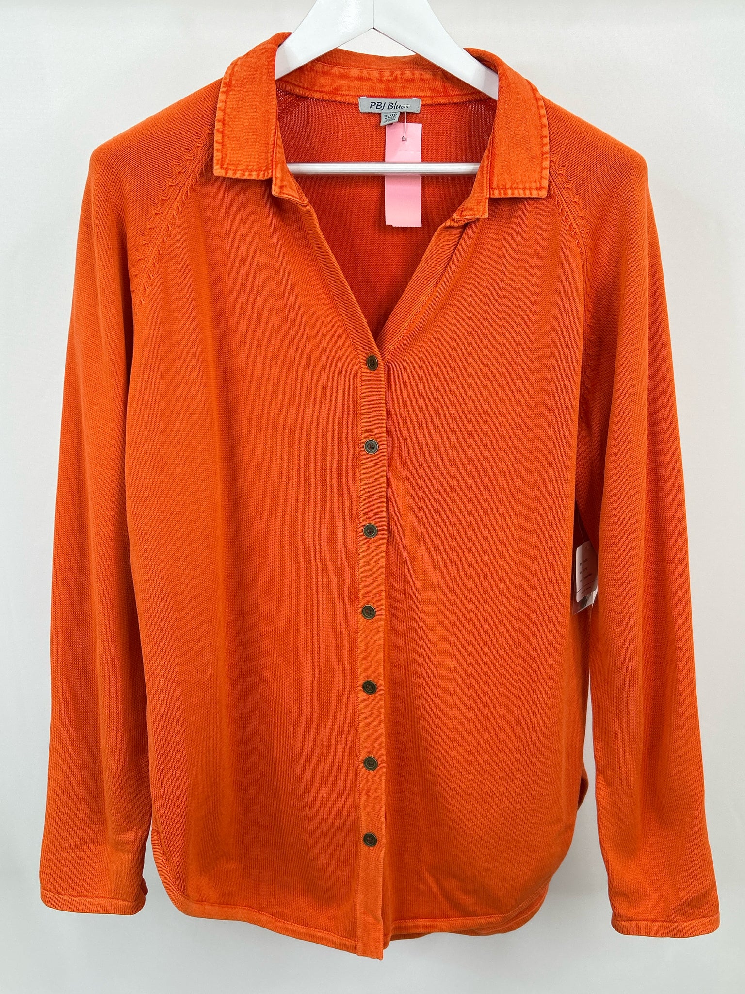 PBJ BLUES Size XL Orange Women Shirt