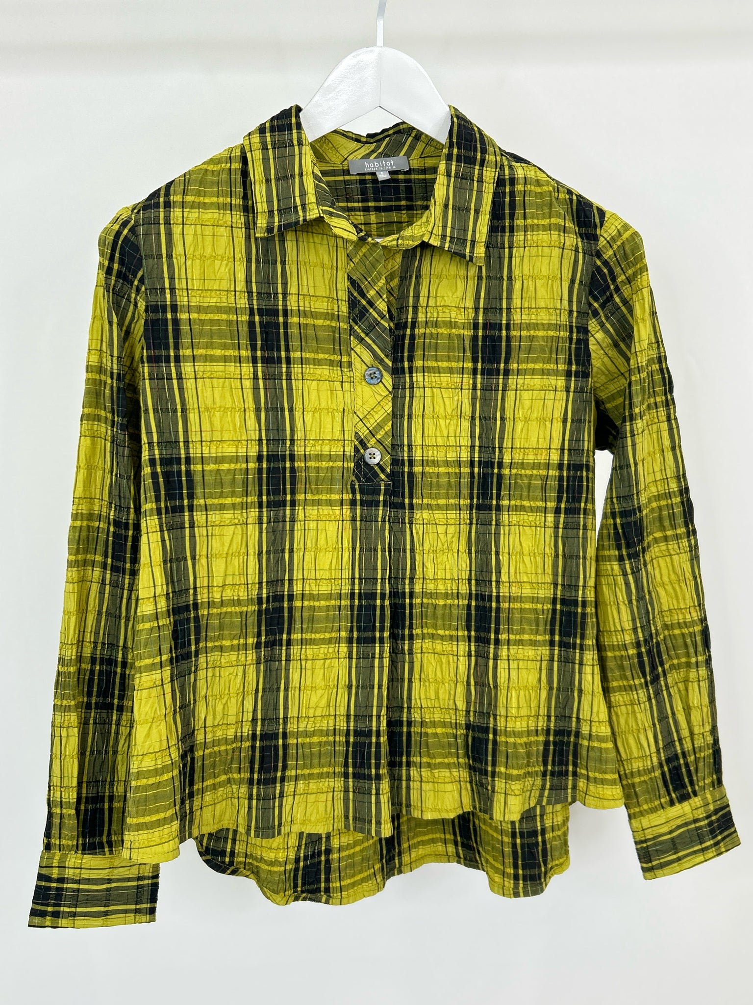 HABITAT Size S Green and Black Women Top NWT
