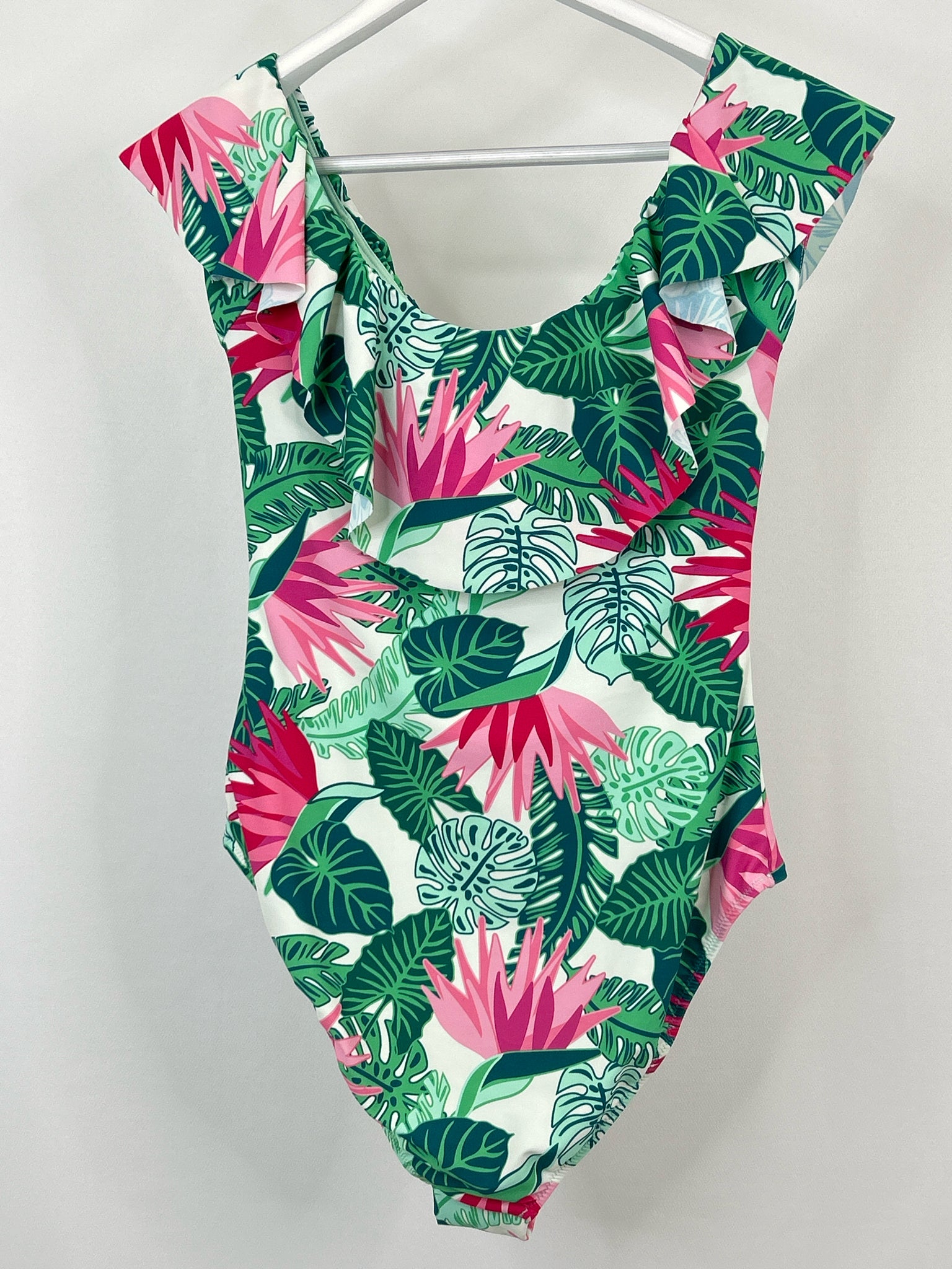 MATILDA JANE NWT Size M Green Floral Women Bathing Suit
