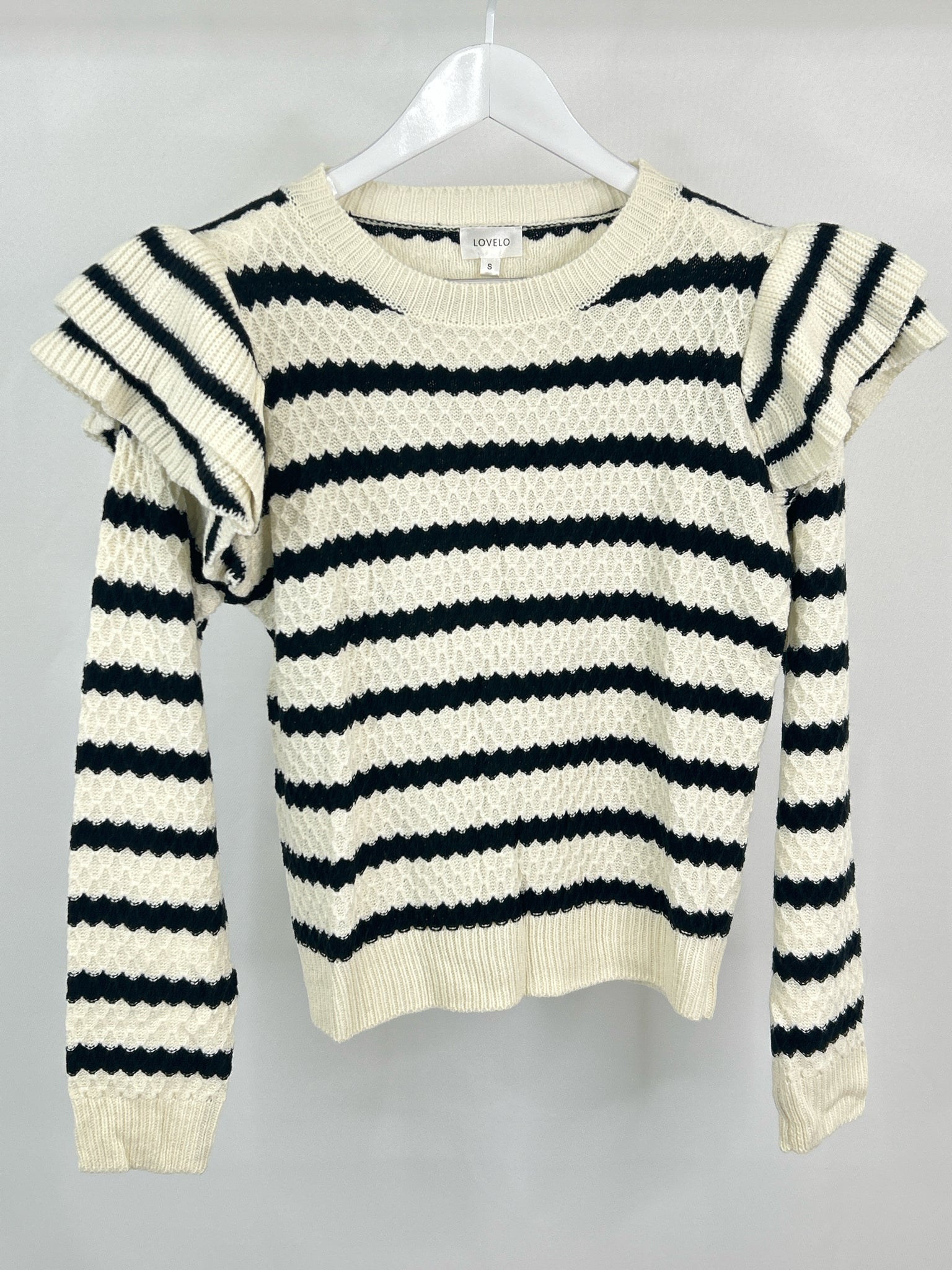 Lovelo Size S IVORY AND BLACK Women Sweater