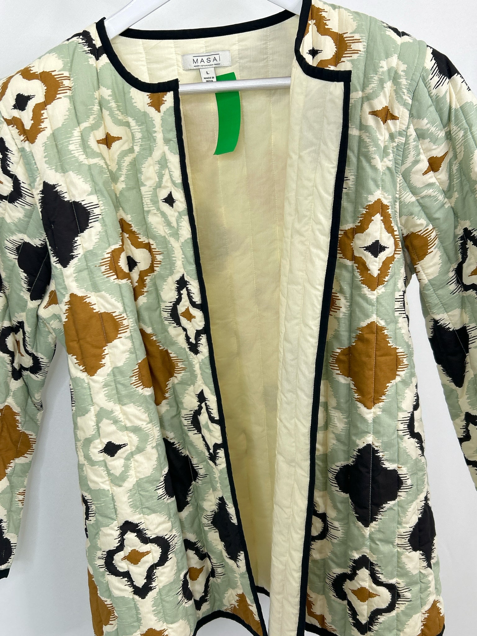 MASAI Size L Green Print Women Jacket