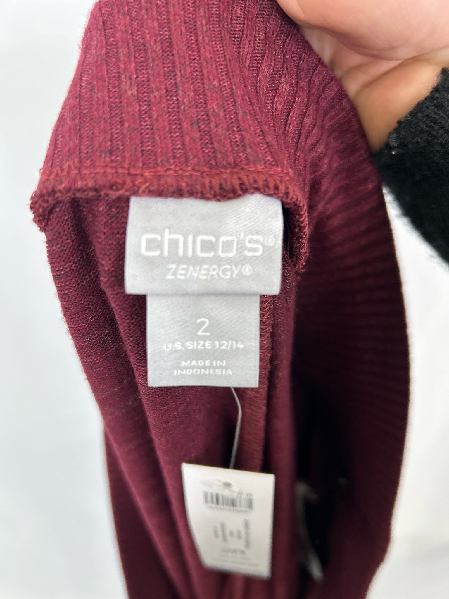 CHICO'S Size 12/14 Bordeaux Women Pants NWT