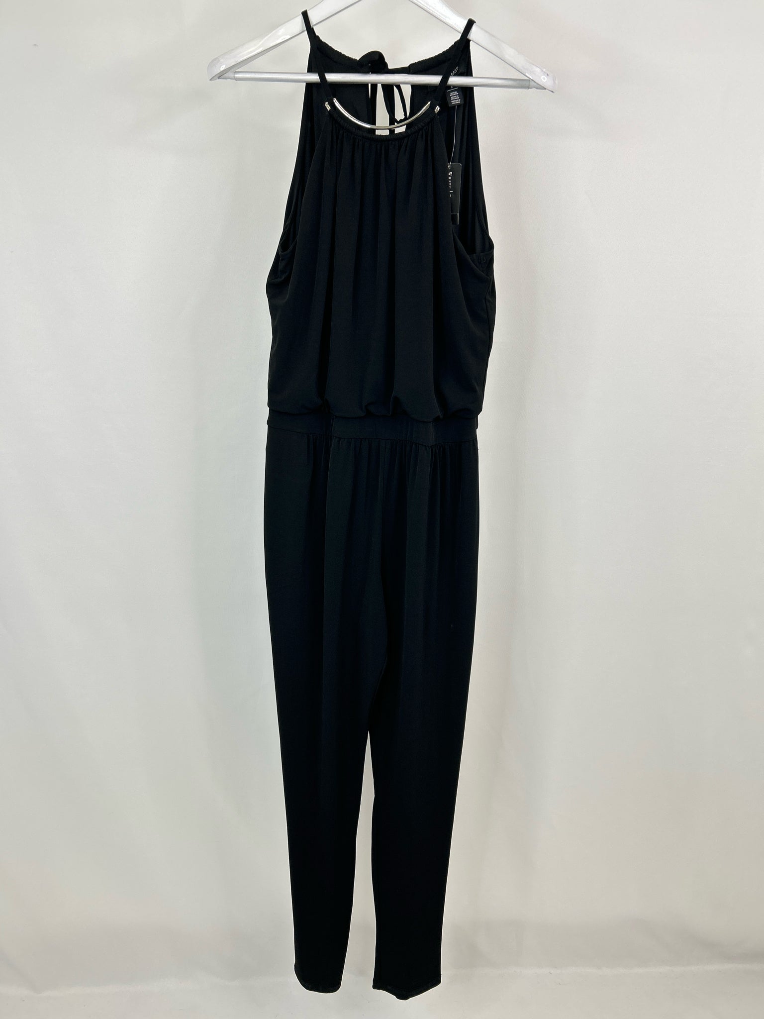 White House Black Market Size 8 Black Women Jumpsuit NWT