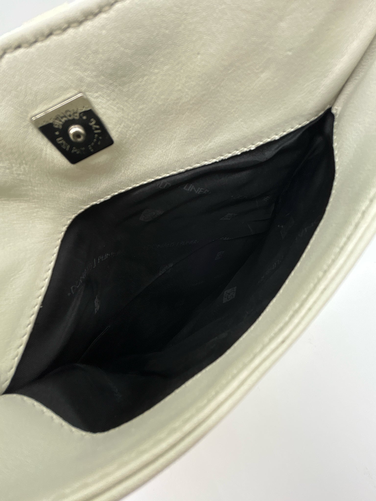 Donald J Pliner Cream & Silver Women Wristlet