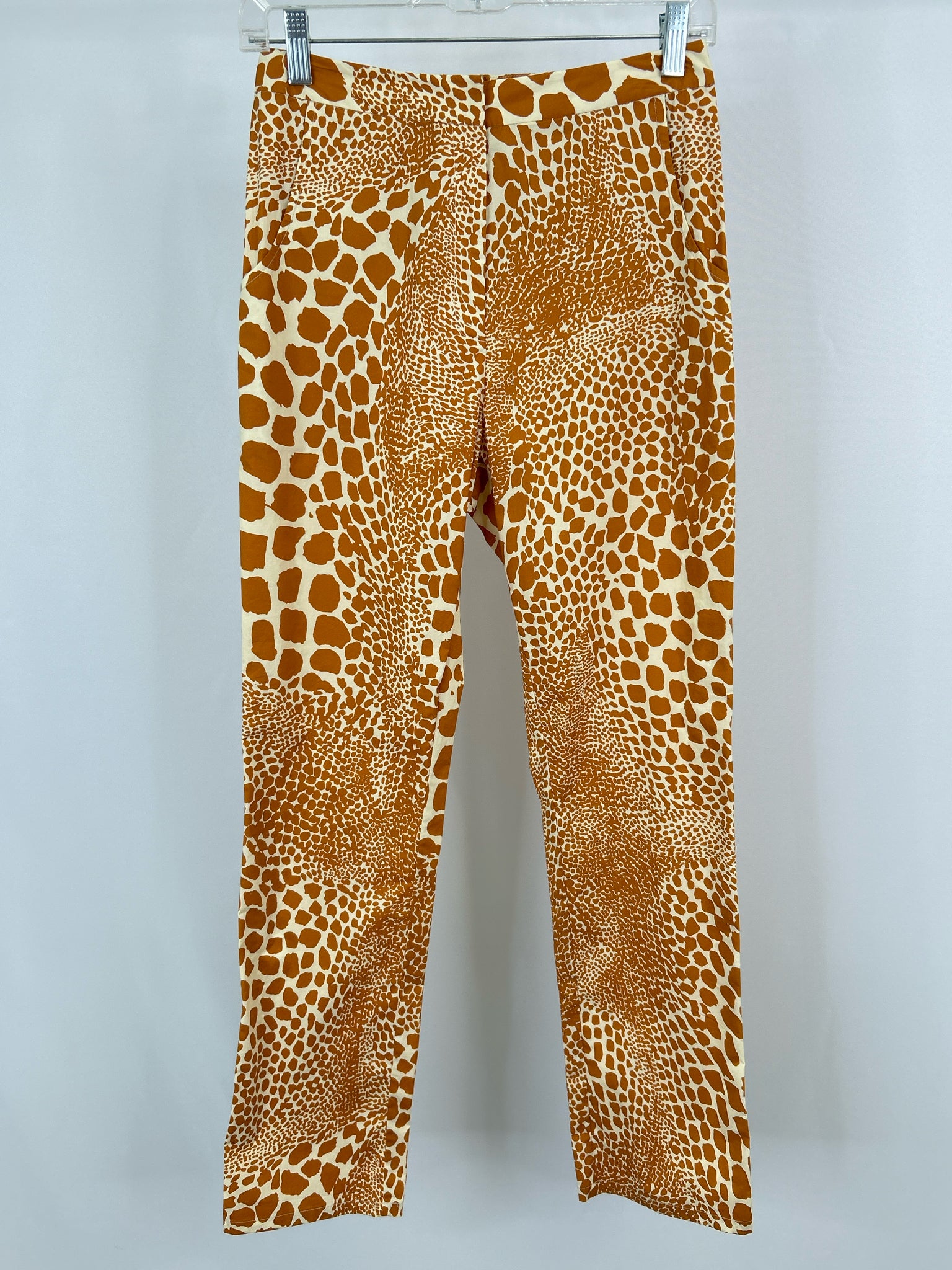 Flora Bea Size S CREAM AND ORANGE Women Pants