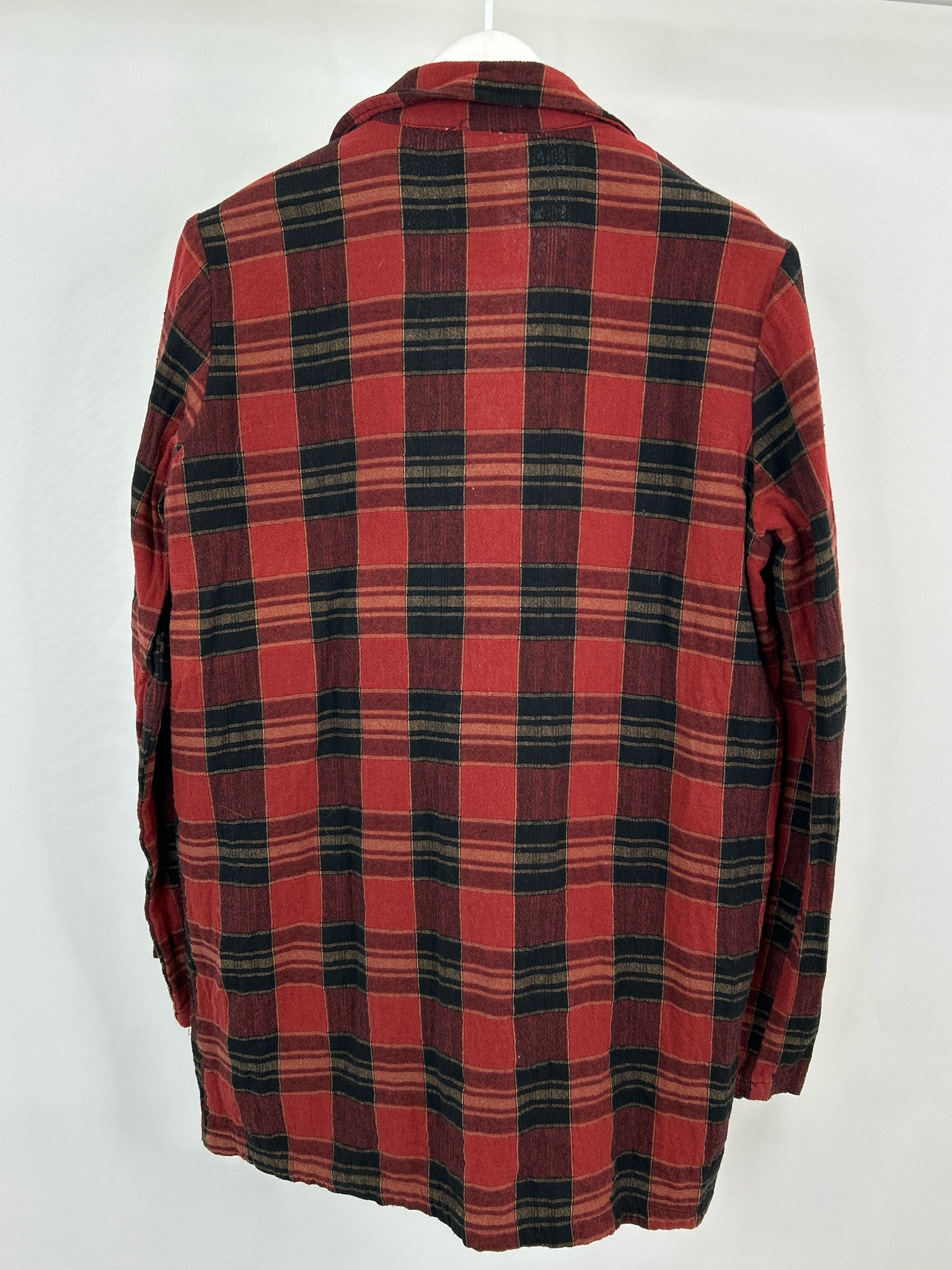 POL Size L Red Plaid Women Jacket