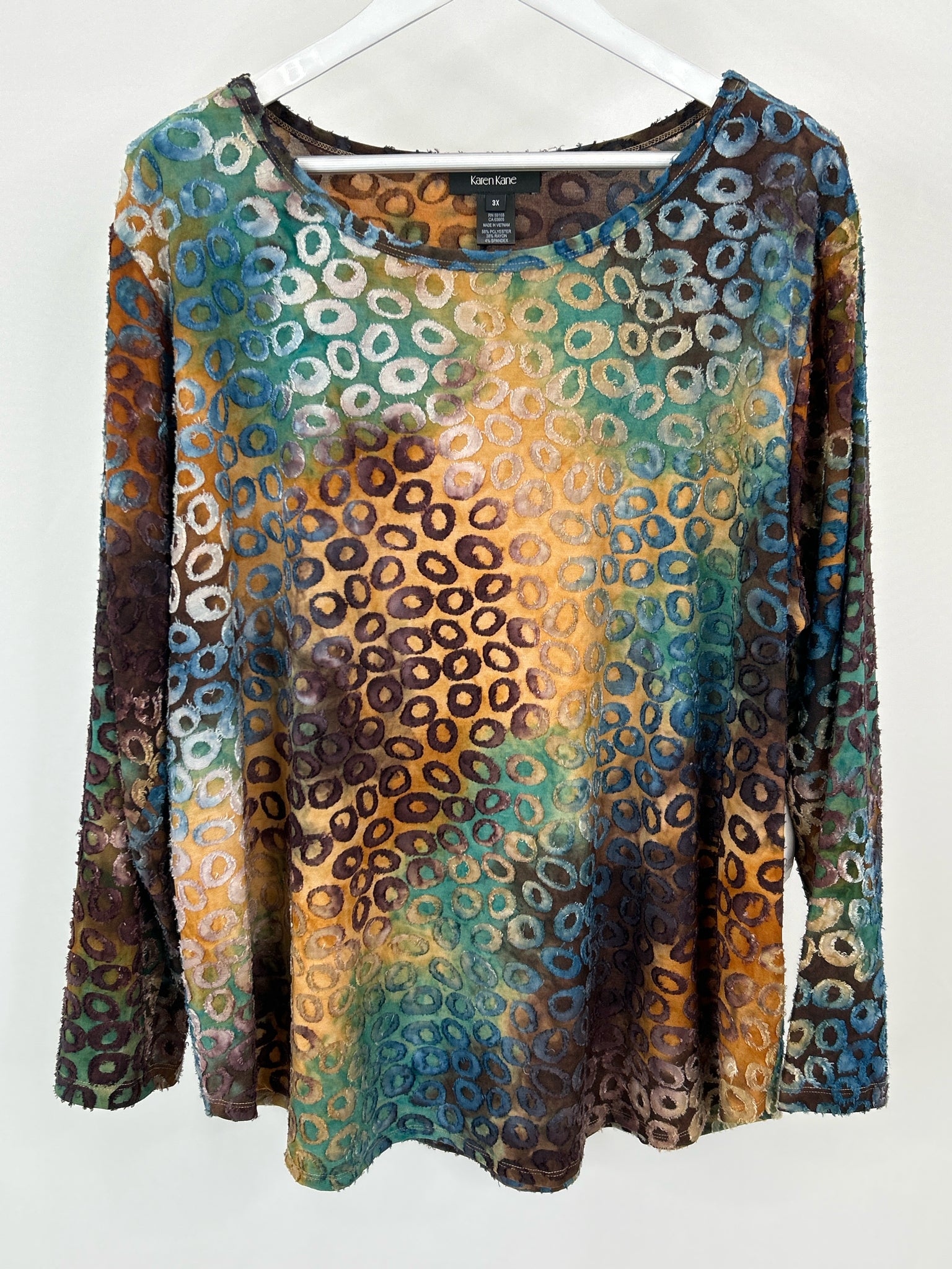 KAREN KANE Size 3X Multi-Color Women Top NWT